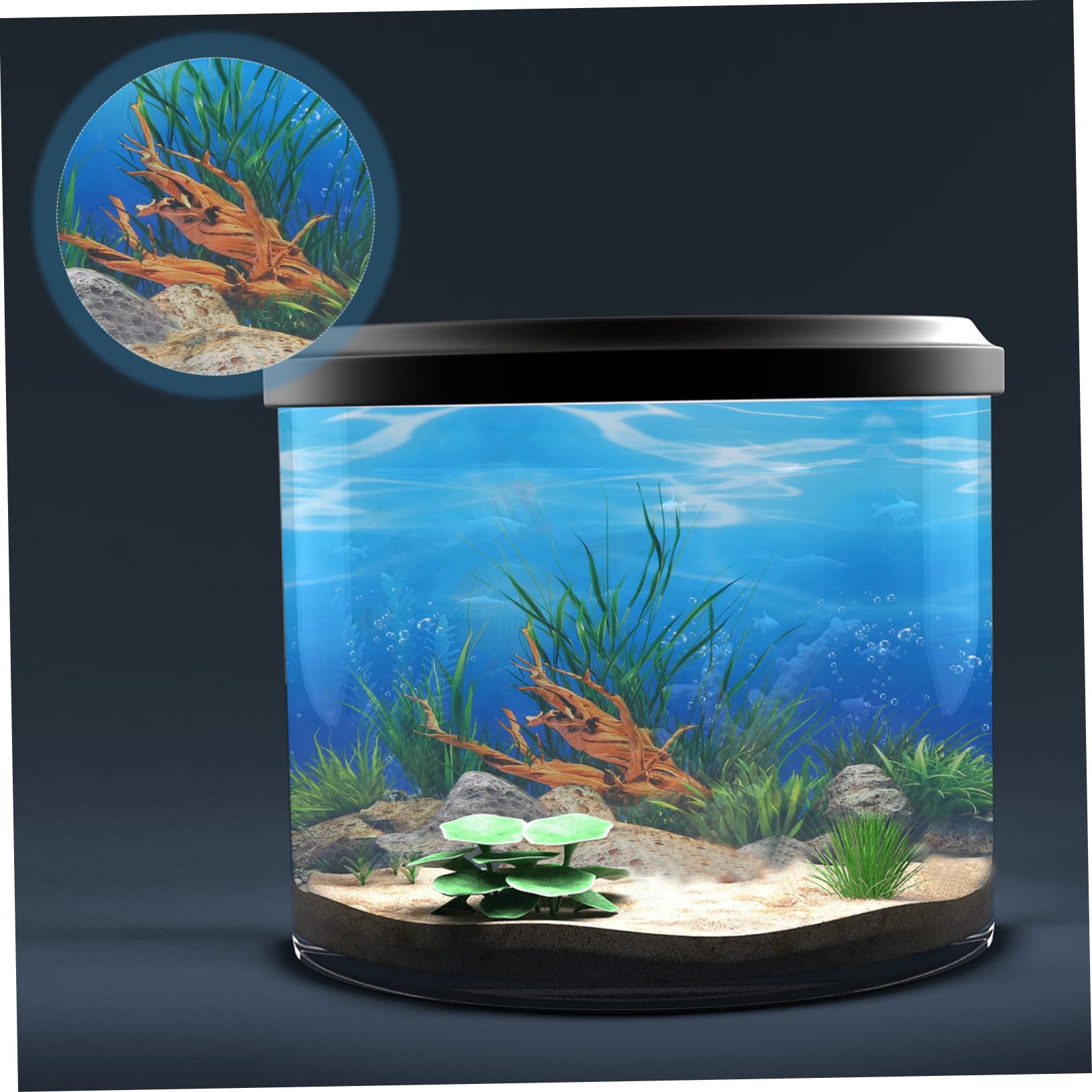 BESTOYARD 2-Pack 3D Underwater World Aquarium Background Stickers - Fish Tank Wall Decals, Waterproof Tank Wallpaper for Freshwater & Saltwater Aquariums - Perfect for Home, Office, or Pet Store Decor
