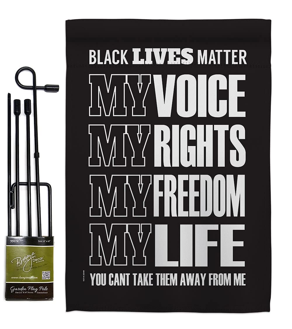 BLM Garden Flag Set - Anti Racism Yard Banner for Social Justice Movement