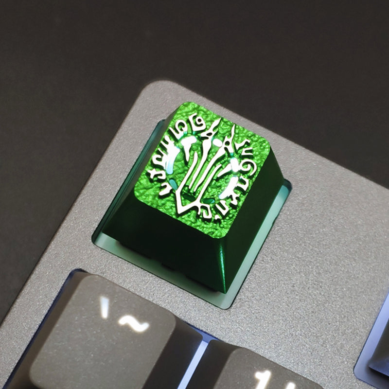 Black Bloodline Mechanical Keyboard Translucent Metal Keycaps - Customized Personalized Keycaps for Gaming & Typing | Perfect for RGB Backlit Keyboards & PC Setup Accessories