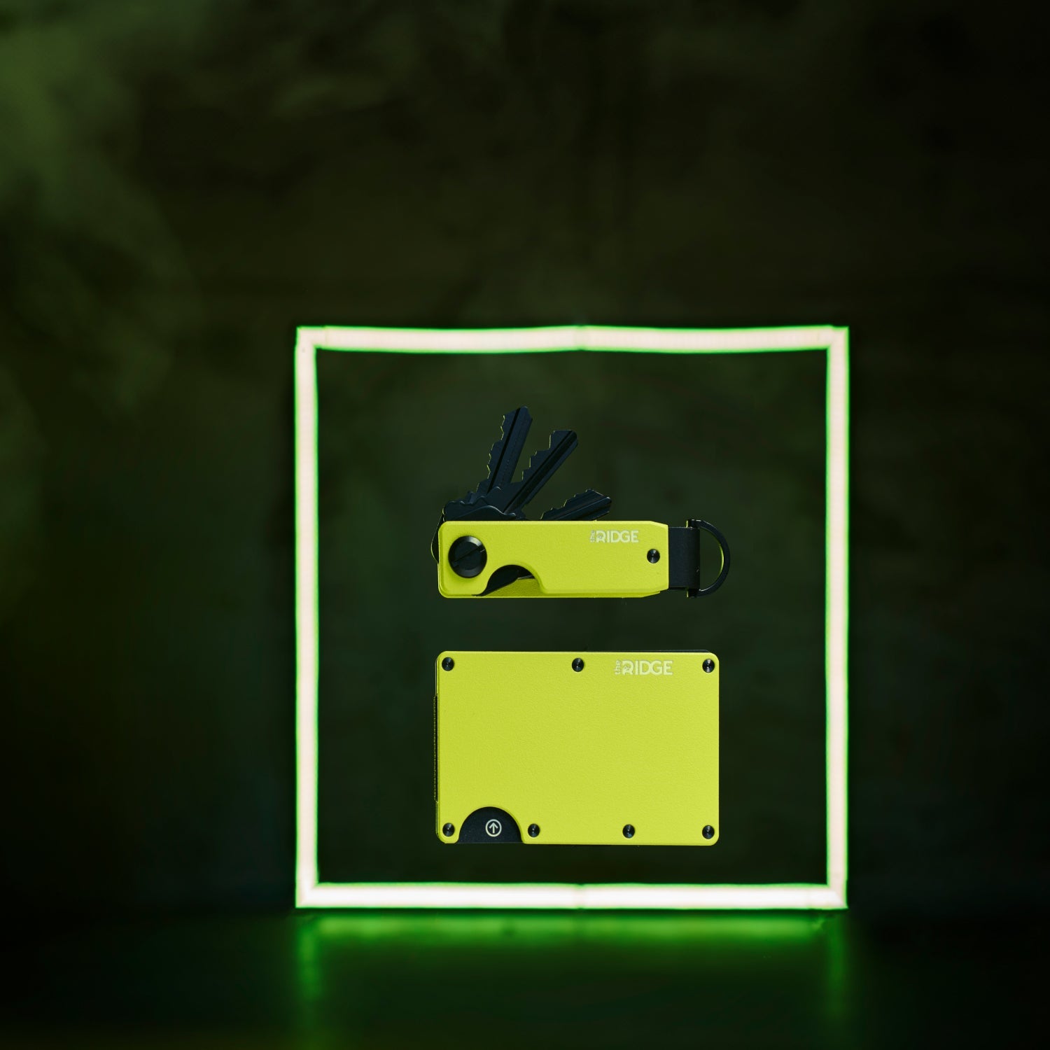 Ridge Daily Driver Kit - Hyper Lime | Slim RFID Blocking Wallet with Money Clip | Perfect for Everyday Carry, Travel & Minimalist Lifestyle
