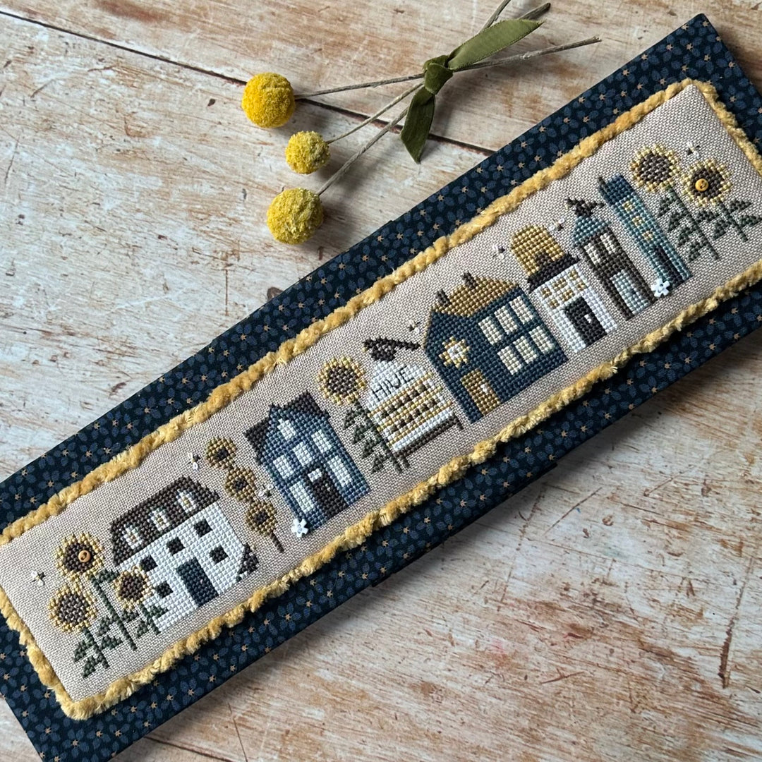 Tiny Town Cross Stitch Pattern - Honey Themed DIY Embroidery Kit for Beginners | Home Decor, Wall Art & Gift Ideas