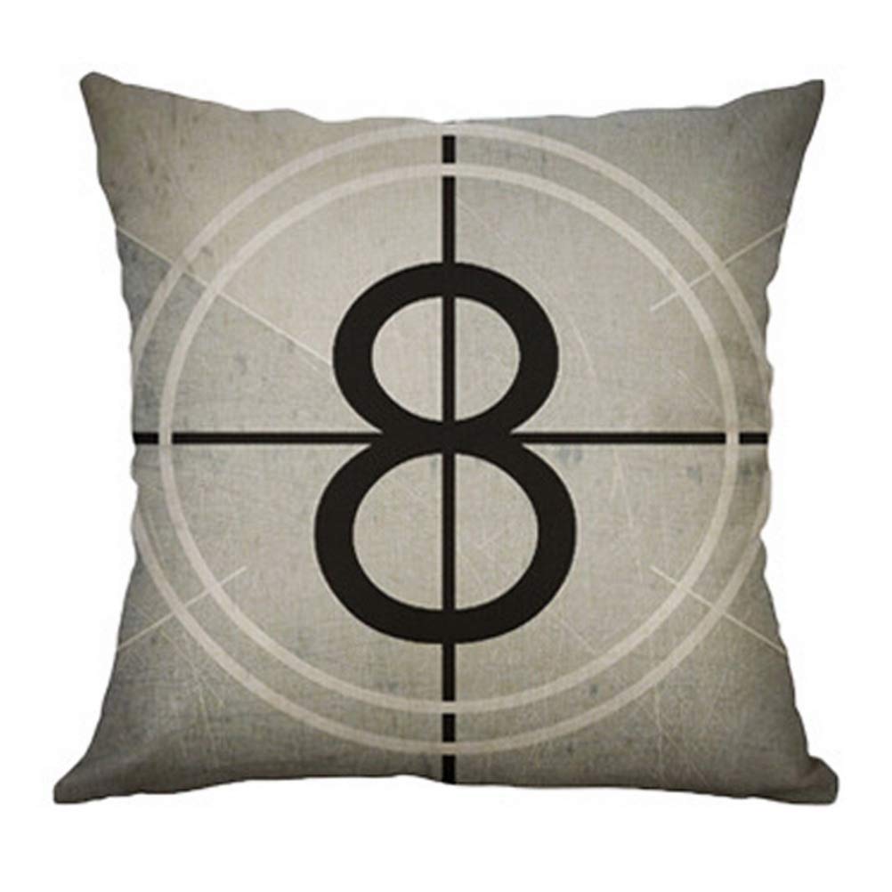 4 Pack Floral Movie Pattern Pillow Covers - 18x18 Inch Cotton Linen Throw Pillow Cases for Sofa, Bed, Couch - Home Decor Cushion Covers with Sunshine Design - Perfect for Living Room, Bedroom & Home Theater Decor
