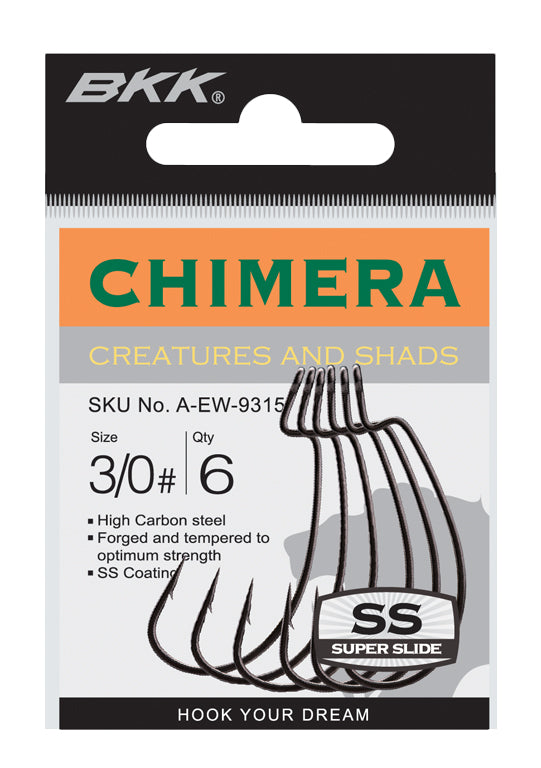 BKK Hooks Chimera Size 1/0# 7 Pack - Sharp Fishing Hooks for Saltwater & Freshwater - Perfect for Bass, Trout, and Catfish Fishing