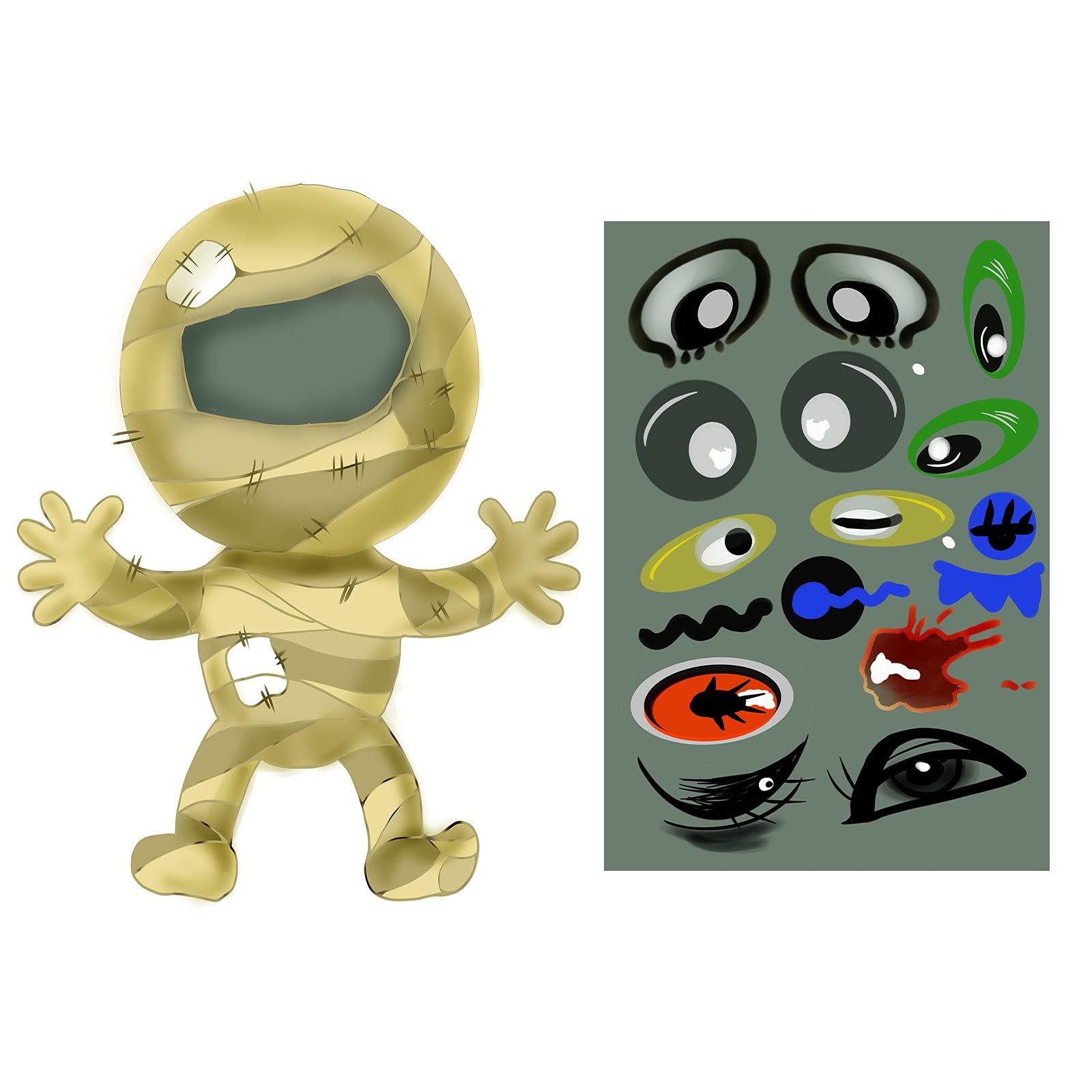 Custom DIY Stickers for Party Decorations - Halloween Wall Decals, Expression Stickers & Light of Destruction Box for Games, Home & Office Decor