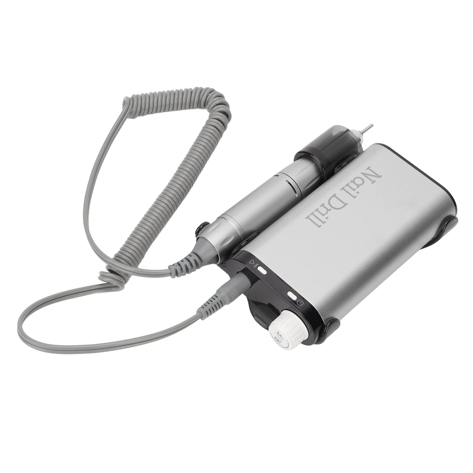 Rechargeable Nail Drill Machine - 4000mAh Powerful & Adjustable Speed Portable Manicure Tool for Salon & Home Use (Gray) - Perfect for Professional Nail Art, Acrylics & Gel Extensions