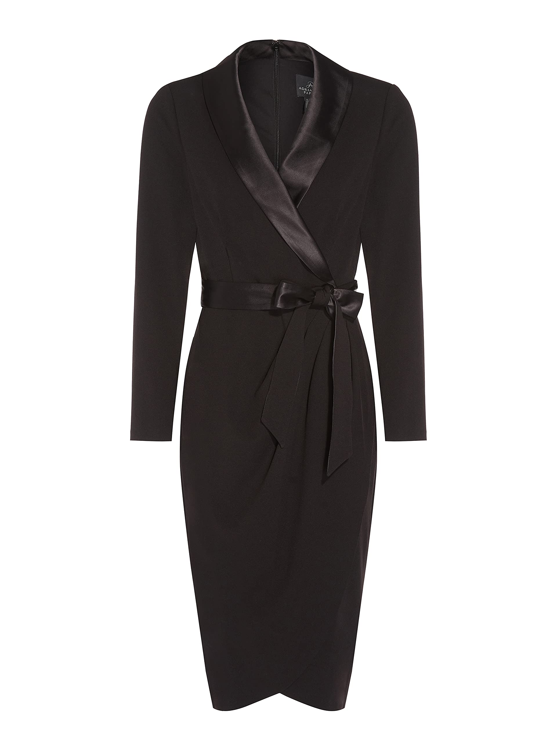 Adrianna Papell Women's Knit Crepe Tuxedo Wrap Dress - Elegant Formal Wear for Weddings, Parties & Evening Events