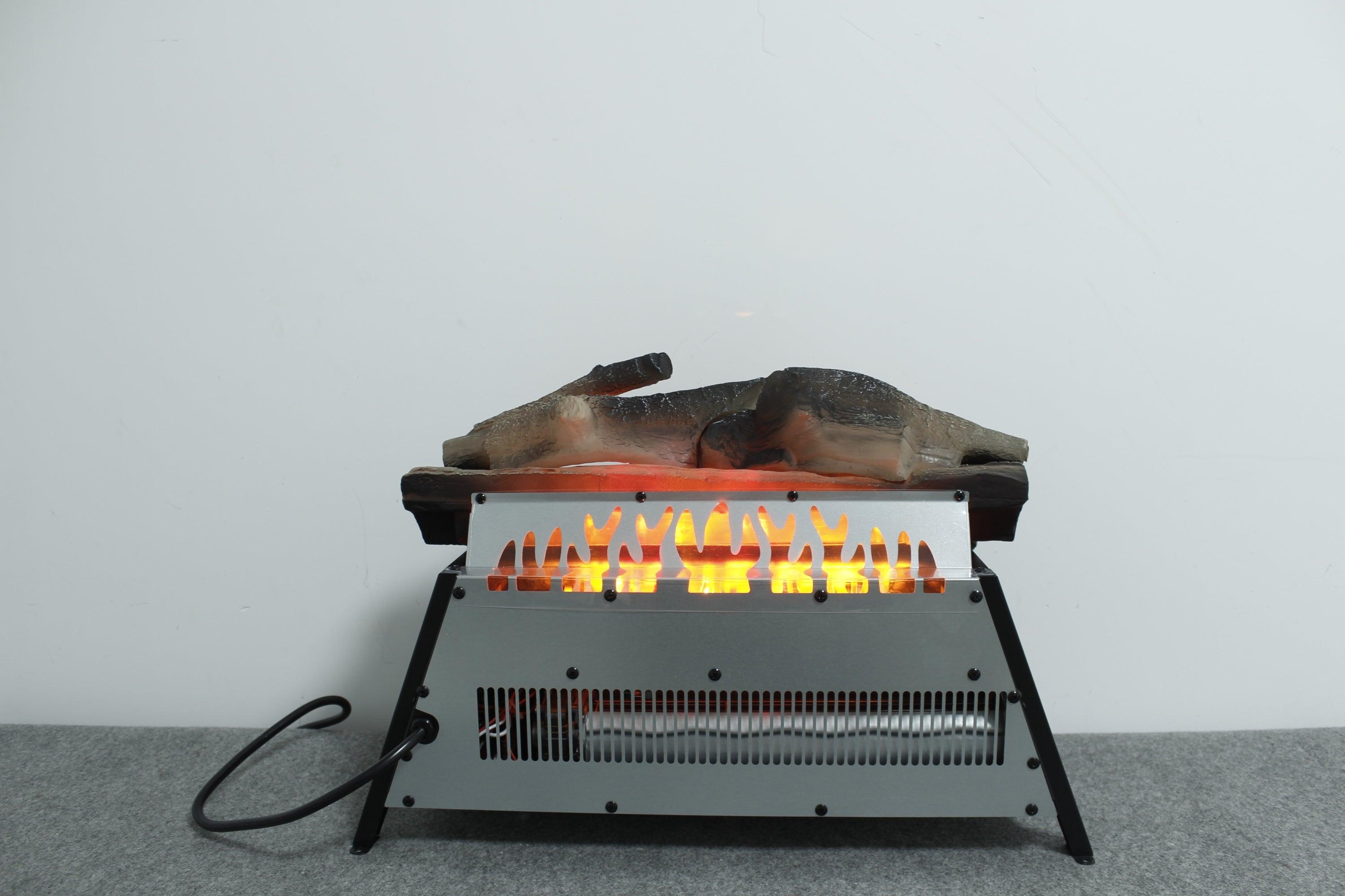 23 Inch Electric Fireplace with 3D Log Set - Infrared Fireplace Heater for Indoor Use - Perfect for Living Rooms, Bedrooms & Offices
