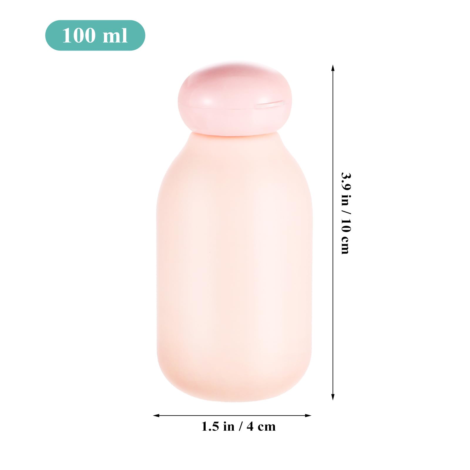 Pink Silicone Travel Bottles for Toiletries - 4PCS Leak-Proof Refillable Squeeze Bottles for Shampoo, Lotion & Cosmetics | Perfect for Air Travel, Gym, Camping & Vacation Essentials