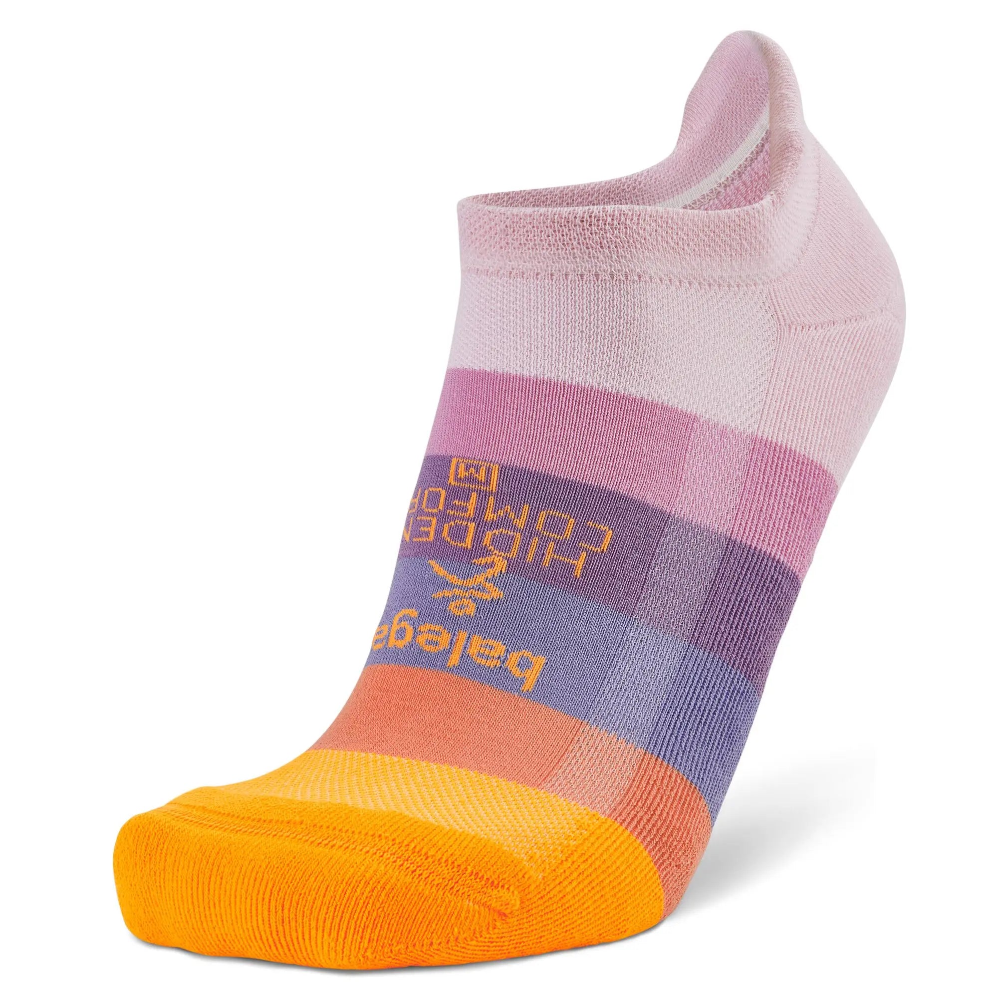 Hidden Comfort Running Socks for Men & Women - Breathable Cushioned Athletic Socks (Pink/Orange) - Perfect for Jogging, Gym Workouts & Everyday Wear