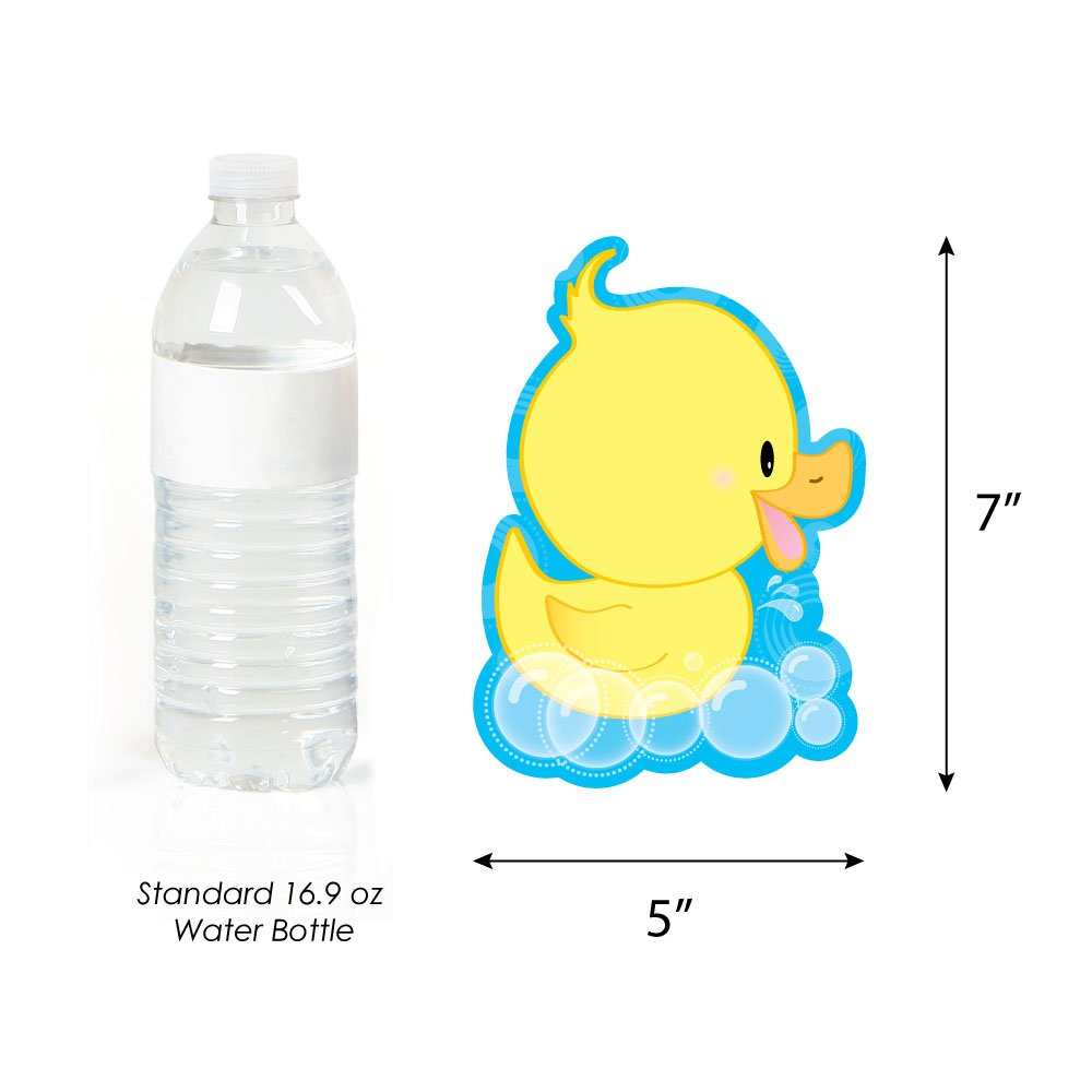 Big Dot of Happiness Ducky Duck Party Decorations - DIY Baby Shower & Birthday Party Essentials - Set of 20 Adhesive Cutouts for Nursery, Classroom & Celebration Decor