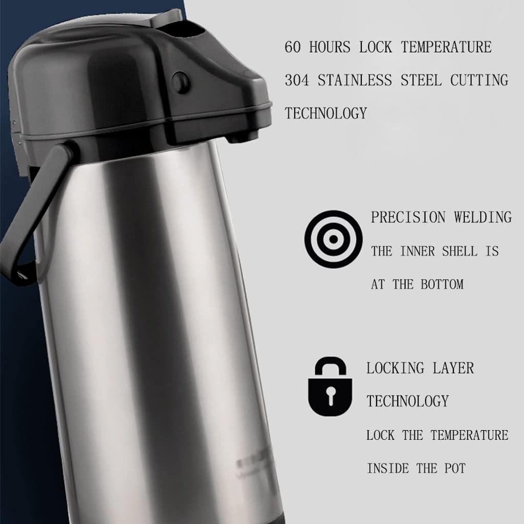 Premium Stainless Steel Vacuum Insulated Thermos - 24 Hour Hot & Cold Retention, Large Capacity Portable Water Bottle for Travel, Hiking, Office & Outdoor Activities (Silver) - Perfect for Coffee, Tea & Beverages