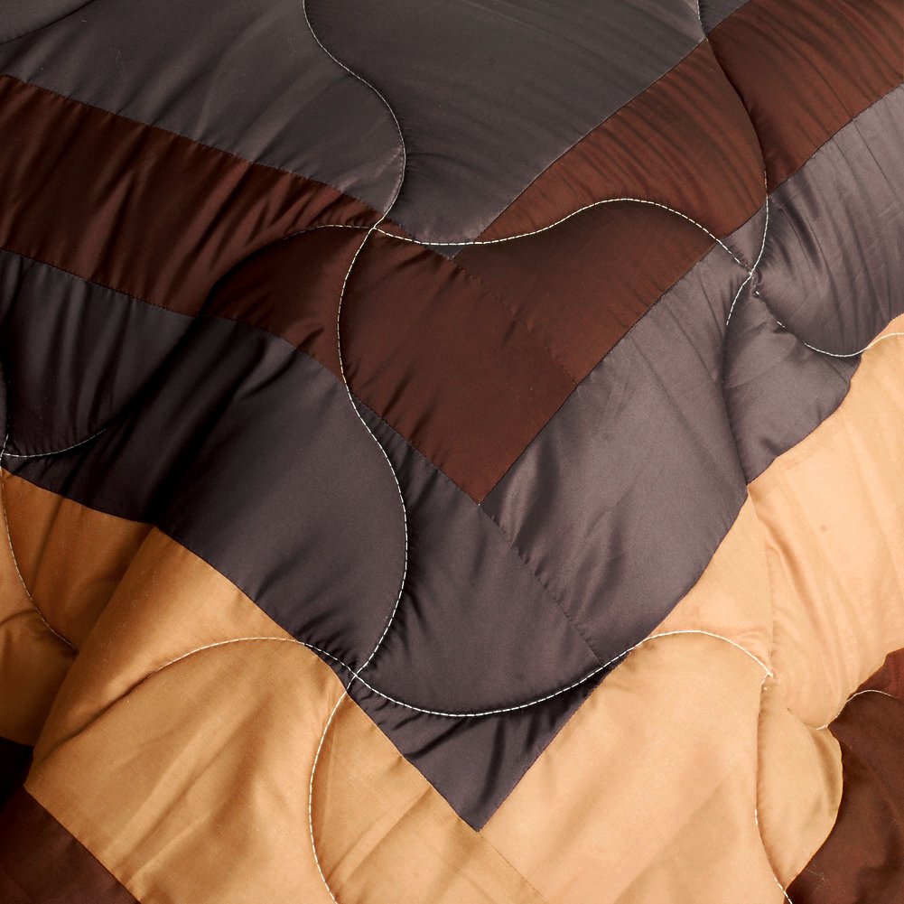 My Lilith Quilted Patchwork Down Alternative Comforter Set - Full/Queen Size | Soft & Hypoallergenic Bedding for Cozy Bedroom Decor