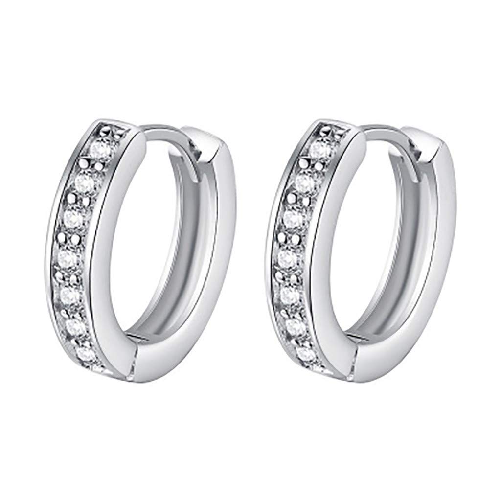 Elegant Silver Zircon Earrings for Women - Classic Glittering Craft Jewelry Gift - Perfect for Parties, Weddings & Everyday Wear