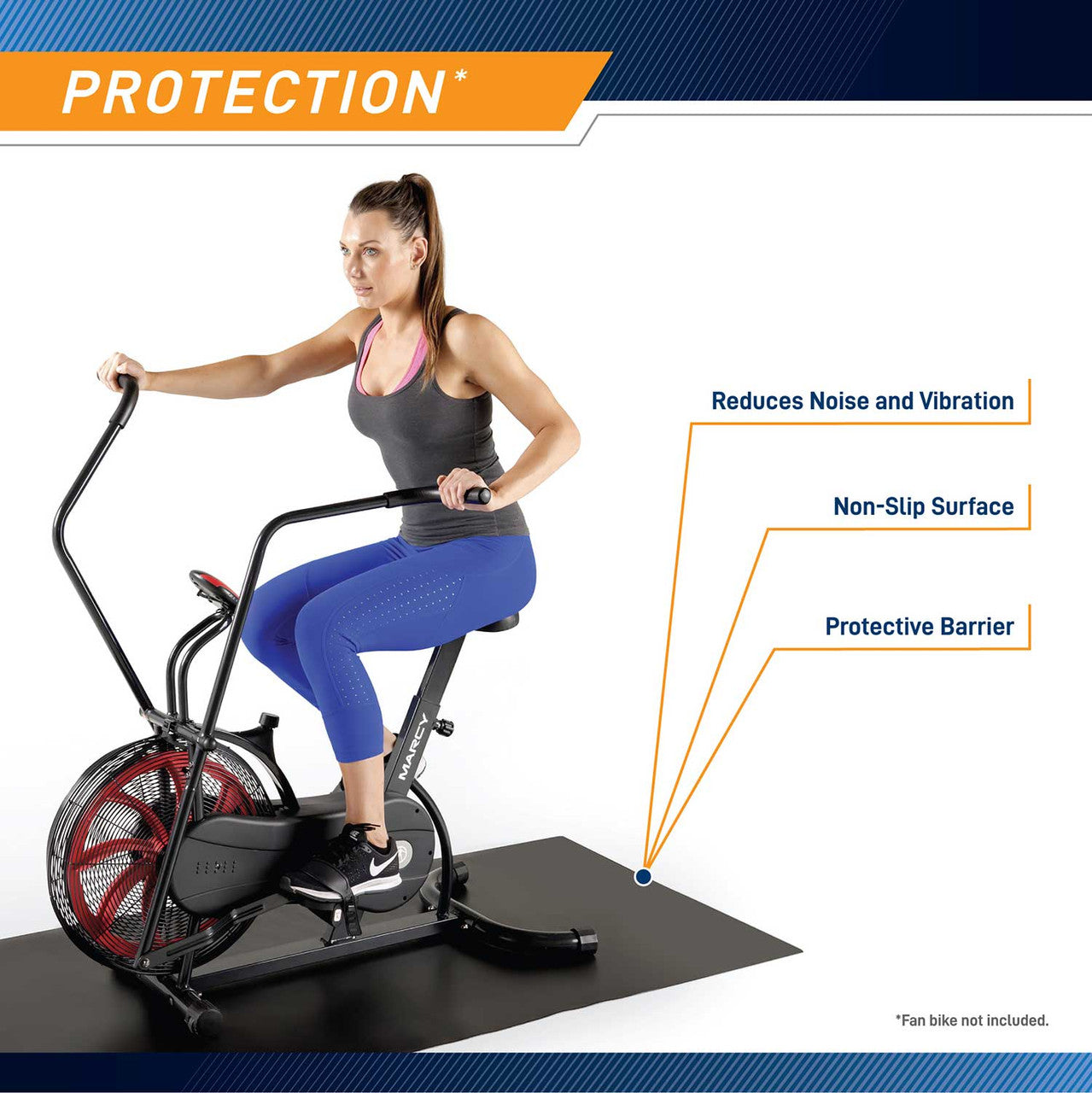 Premium Marcy Equipment Mat MAT 366 - Non-Slip Gym Flooring for Home & Commercial Use | Ideal for Weightlifting, Yoga & Fitness Equipment Protection