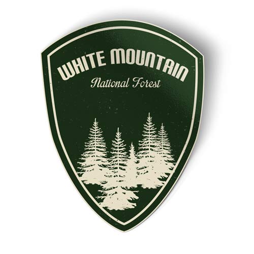 Premium Squiddy White Mountain National Forest Green Vinyl Sticker - 5 Inch Decal for Cars, Laptops, Notebooks & Water Bottles - Perfect for Outdoor Enthusiasts & Nature Lovers