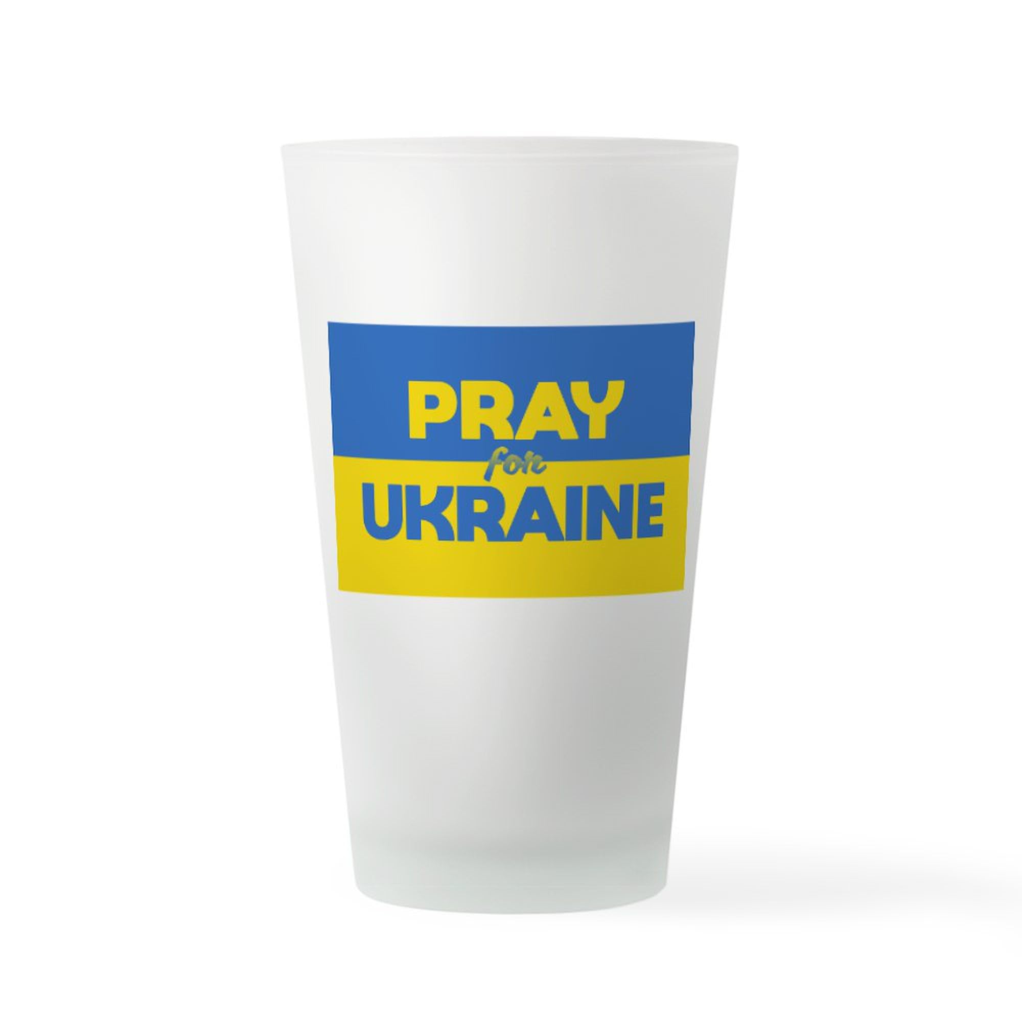 Pray For Ukraine 16 oz Pint Glass - Insulated Beer Mug for Pub, Bar & Home Use - Perfect for Drinking Beer, Cocktails & Beverages
