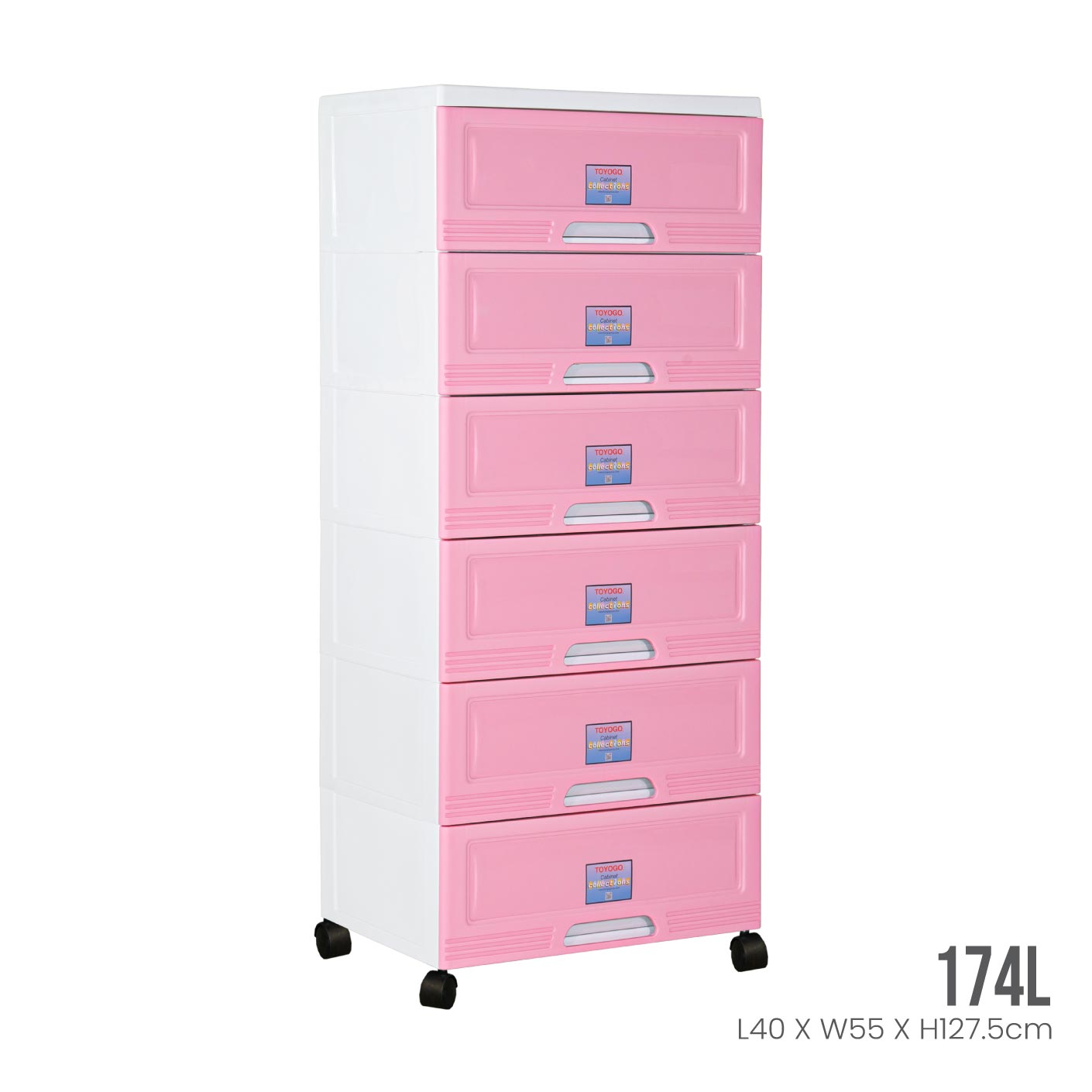 6-Tier Rolling Cabinet with Wheels - Heavy Duty Storage Organizer for Garage, Workshop, or Office - 609 6 Model