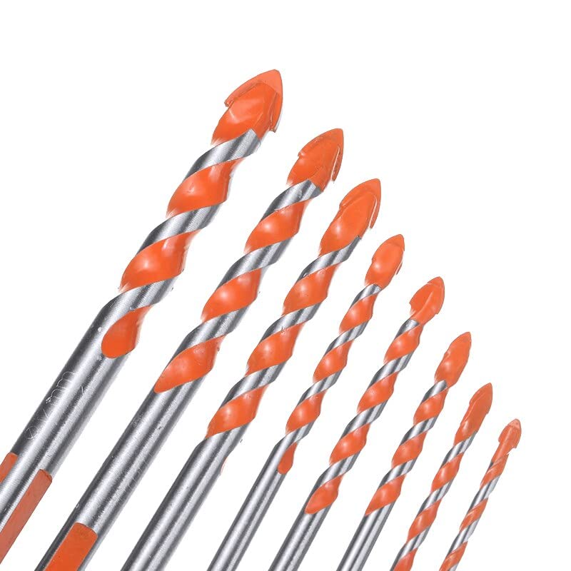 8-Piece Multifunctional Drill Bit Set for Ceramic, Wall, Glass - High-Speed Steel Twist Drill Bits for Punching & Hole Opening - Perfect for DIY, Home Renovation & Craft Projects