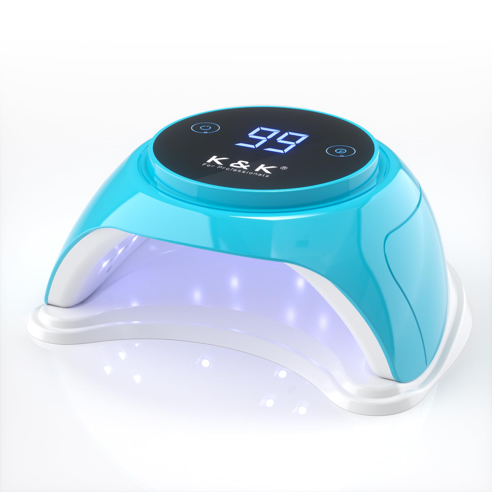 Professional K&K UV LED Nail Lamp with 24 Beads & 4 Timer Settings - Fast Drying UV Light for Gel Polish - Perfect for Home Salon & Nail Art DIY Manicures