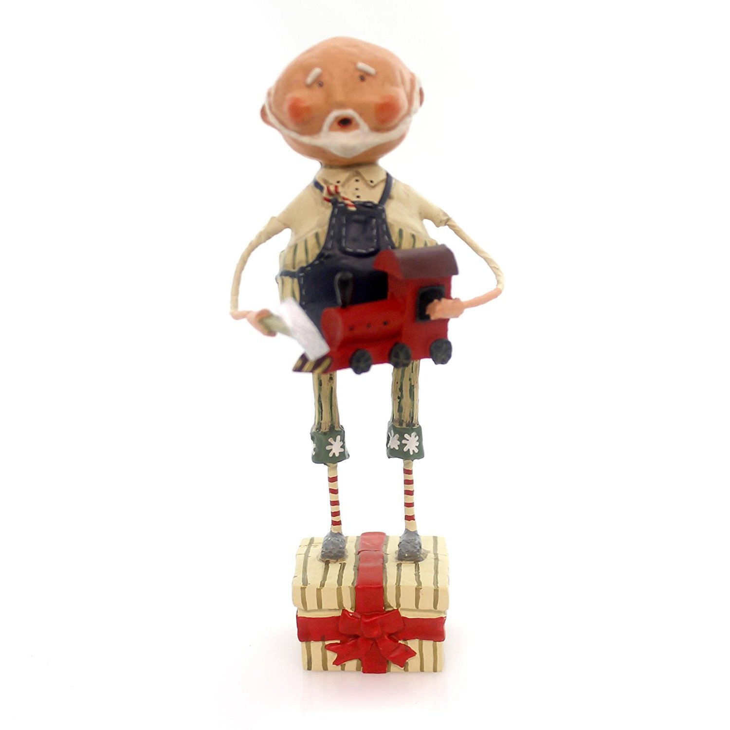 Lori Mitchell WORKSHOP SANTA Polyresin Christmas Figurine - Holiday Decor, Gift & Collectible for Christmas Tree, Mantel & Festive Home Decor
