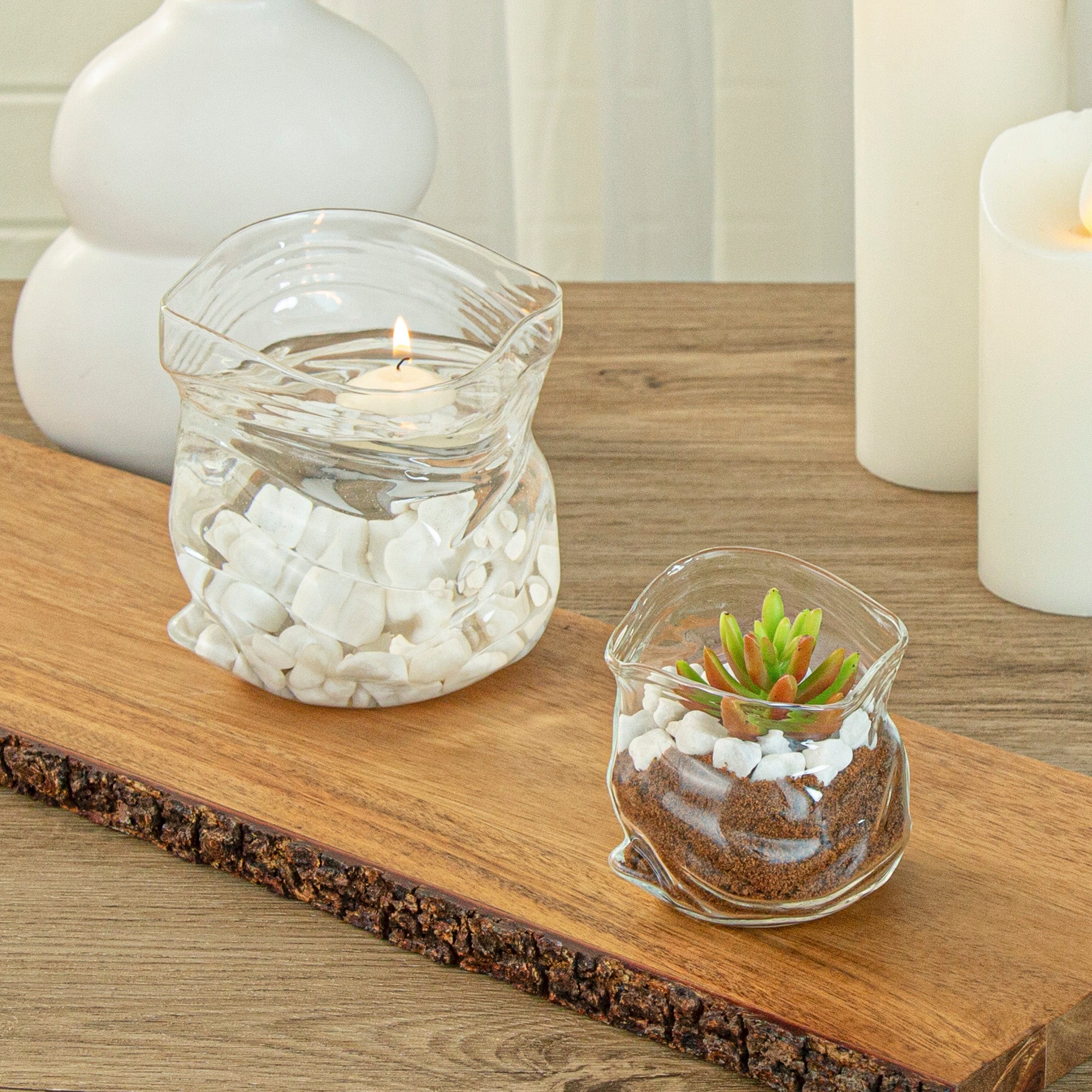 8 oz Clear Glass Storage Bowl with Lid - Round Airtight Food Container (3.25