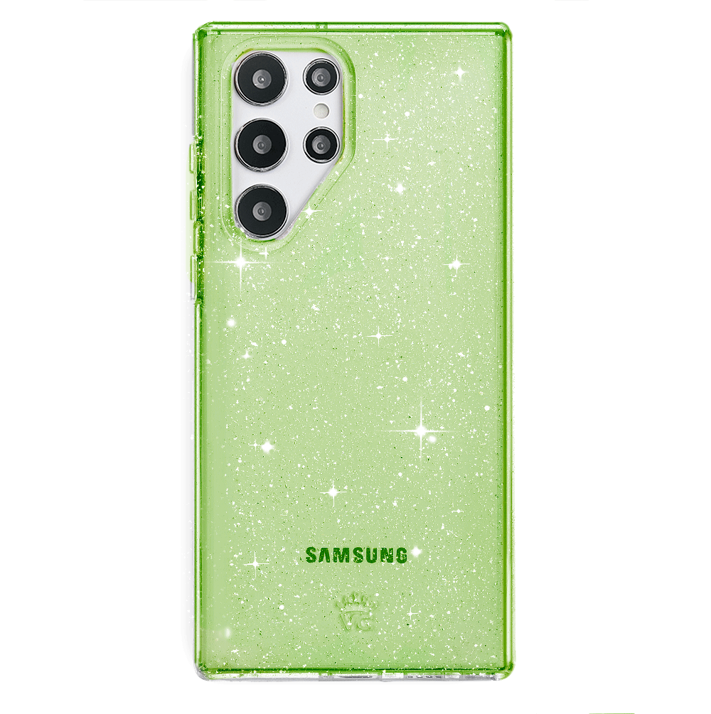 Samsung Galaxy Phone Case with Lime Stardust Design - Trendy Protective Cover for Everyday Use, Travel & Work