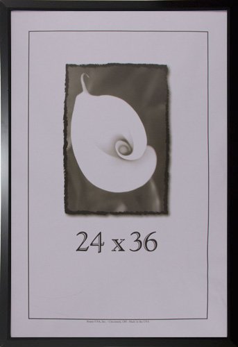 Frame USA Budget Saver Series 24x36 Polystyrene Poster Frames (Black) - Lightweight & Durable Wall Art Display for Home, Office, or Classroom Decor
