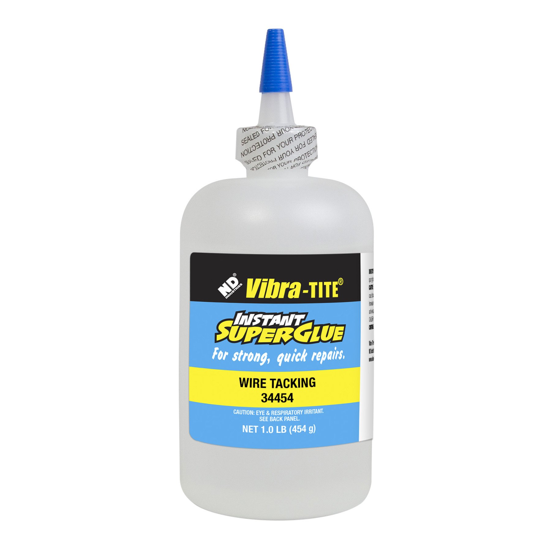 Vibra-TITE 344 General Purpose Instant Superglue - 1 lb Bottle for Wire Tacking, Metal, Plastic & Wood Repair - Ideal for DIY Projects, Home Repairs & Industrial Use