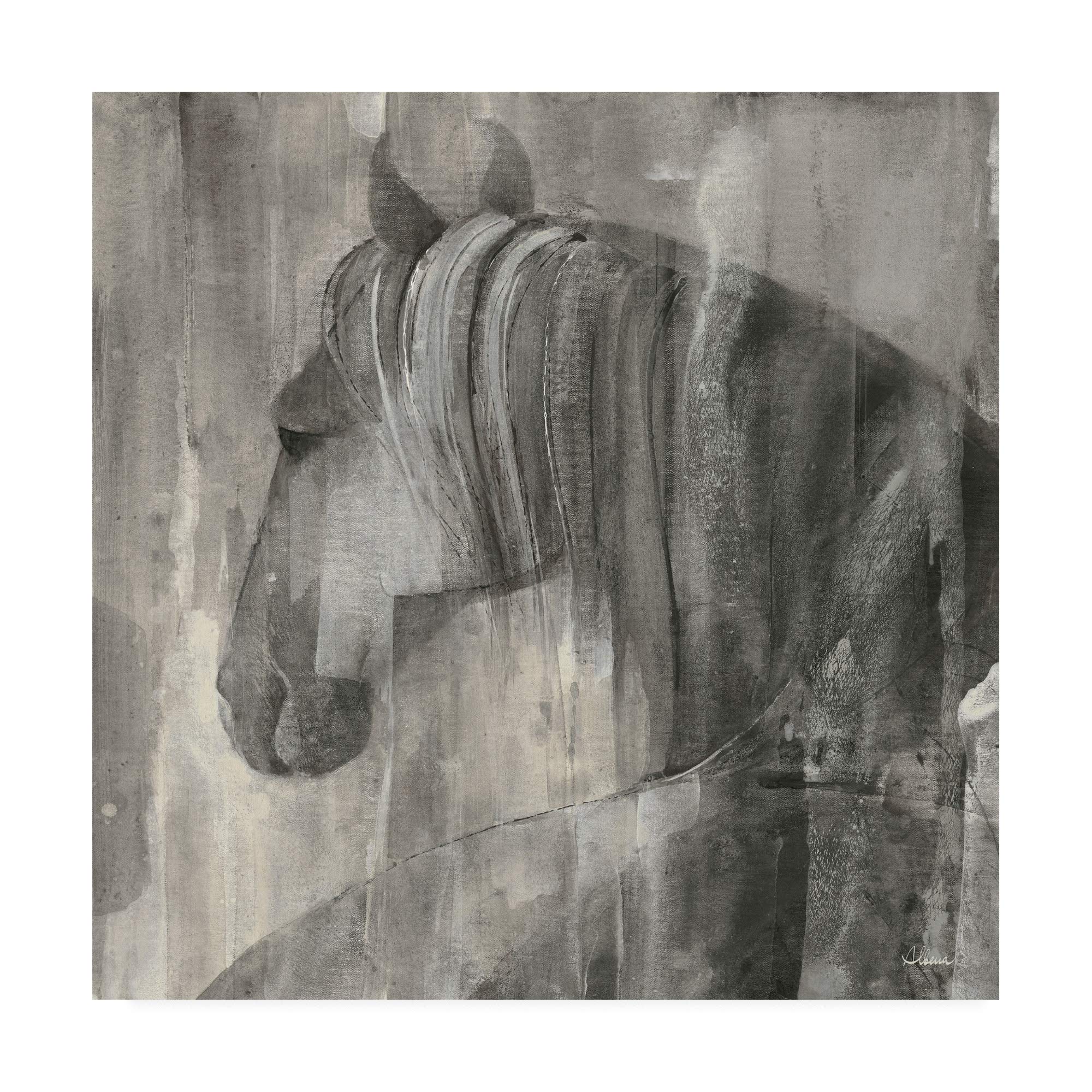 Albena Hristova Glance Greige Crop - 18x18 Inch Modern Abstract Wall Art Painting for Living Room, Bedroom & Office Decor | Trademark Fine Art