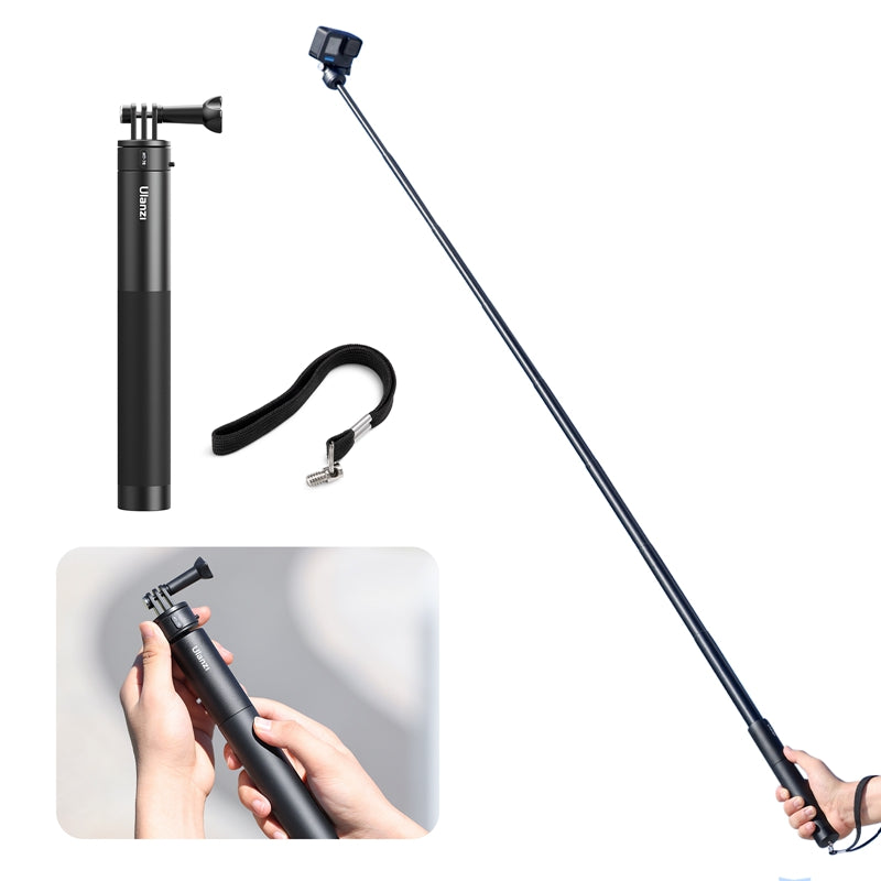 Ulanzi Go Quick II 1.5m Magnetic Quick Release Extension Selfie Stick with Tripod Mount - Perfect for Vlogging, Travel & Smartphone Photography (Model C017GBB1)