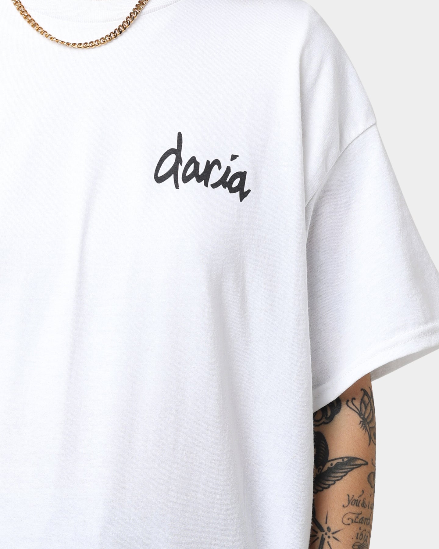 American Thrift X Daria Pocket T-Shirt - Women's Casual White Tee with Chest Pocket | Perfect for Everyday Wear, Outings & Street Style Fashion