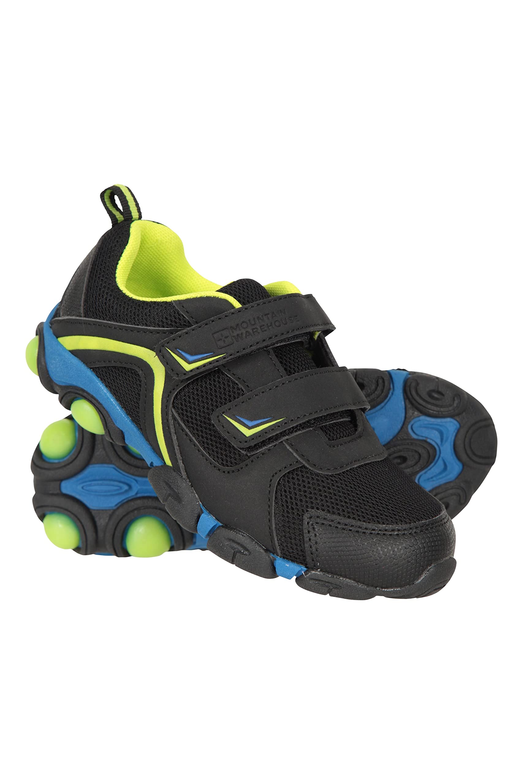 Mountain Warehouse Kids Light Up Shoes - Durable & Breathable Hook & Loop Sneakers for Boys Girls - Perfect for Spring Summer Walking, Travel, Outdoor Play & School Activities