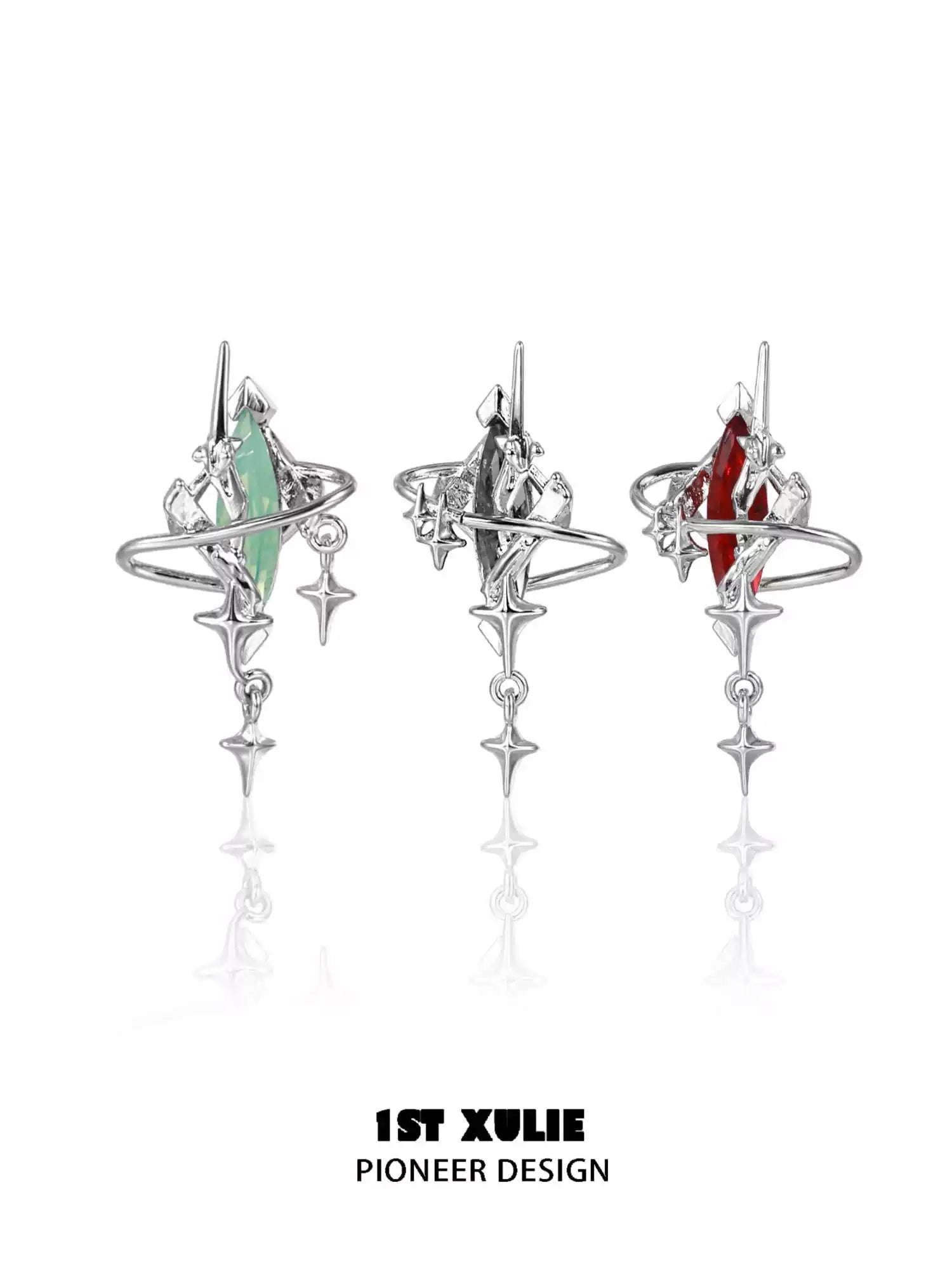 Star Trails S925 18K Platinum Plated Moissanite Diamond Earrings for Women - Luxury Wedding, Anniversary & Evening Party Jewelry Gift