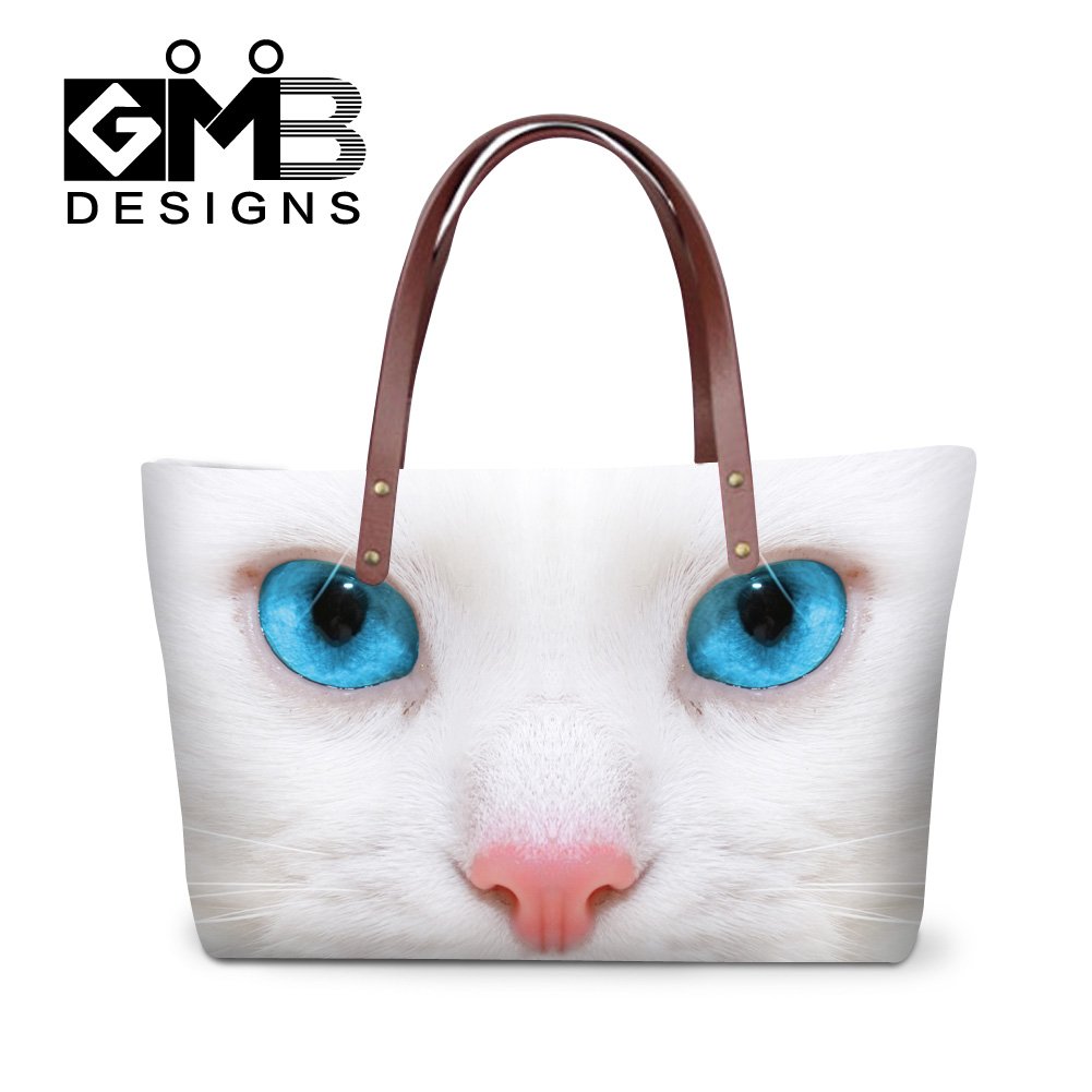 3D Printed Cat Tote Bag for Women & Girls - Cute & Stylish Handbag for School, Work & Shopping
