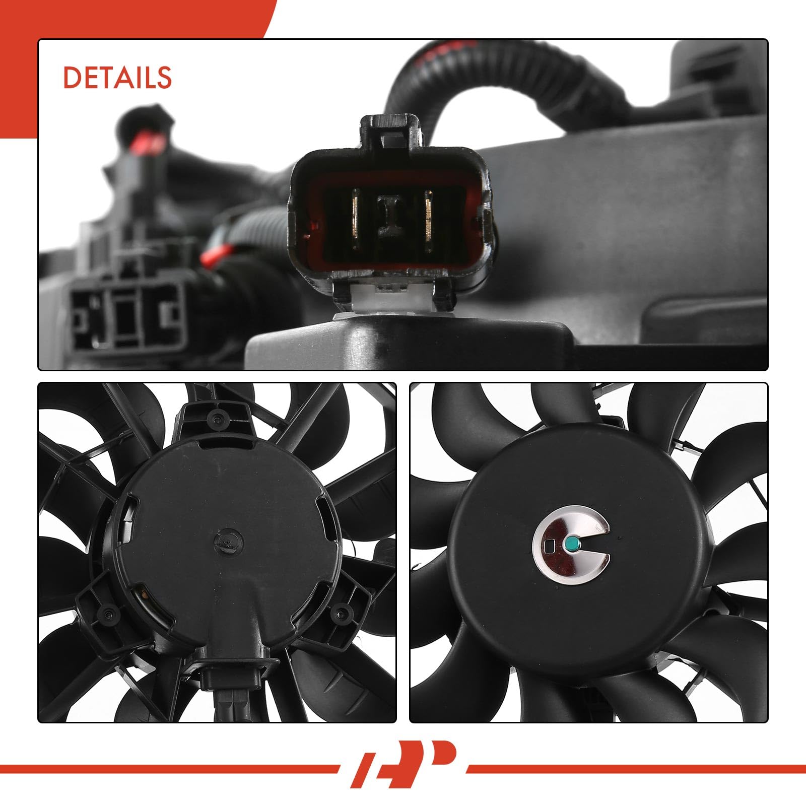 Premium Engine Radiator Cooling Fan Assembly for Ford Focus 2000-2004 - Direct Replacement for CF15080 & YS4Z8C607AA - Perfect for Overheating Prevention & Engine Cooling in Hot Weather or Heavy Traffic