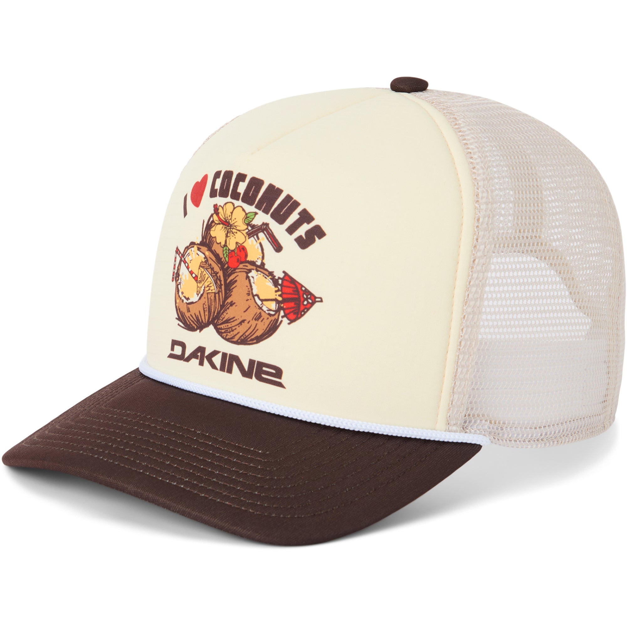 Vacation Trucker Hat with Coconut Print - Stylish Summer Beach Hat for Men & Women - Perfect for Beach Outings, Travel, and Outdoor Adventures