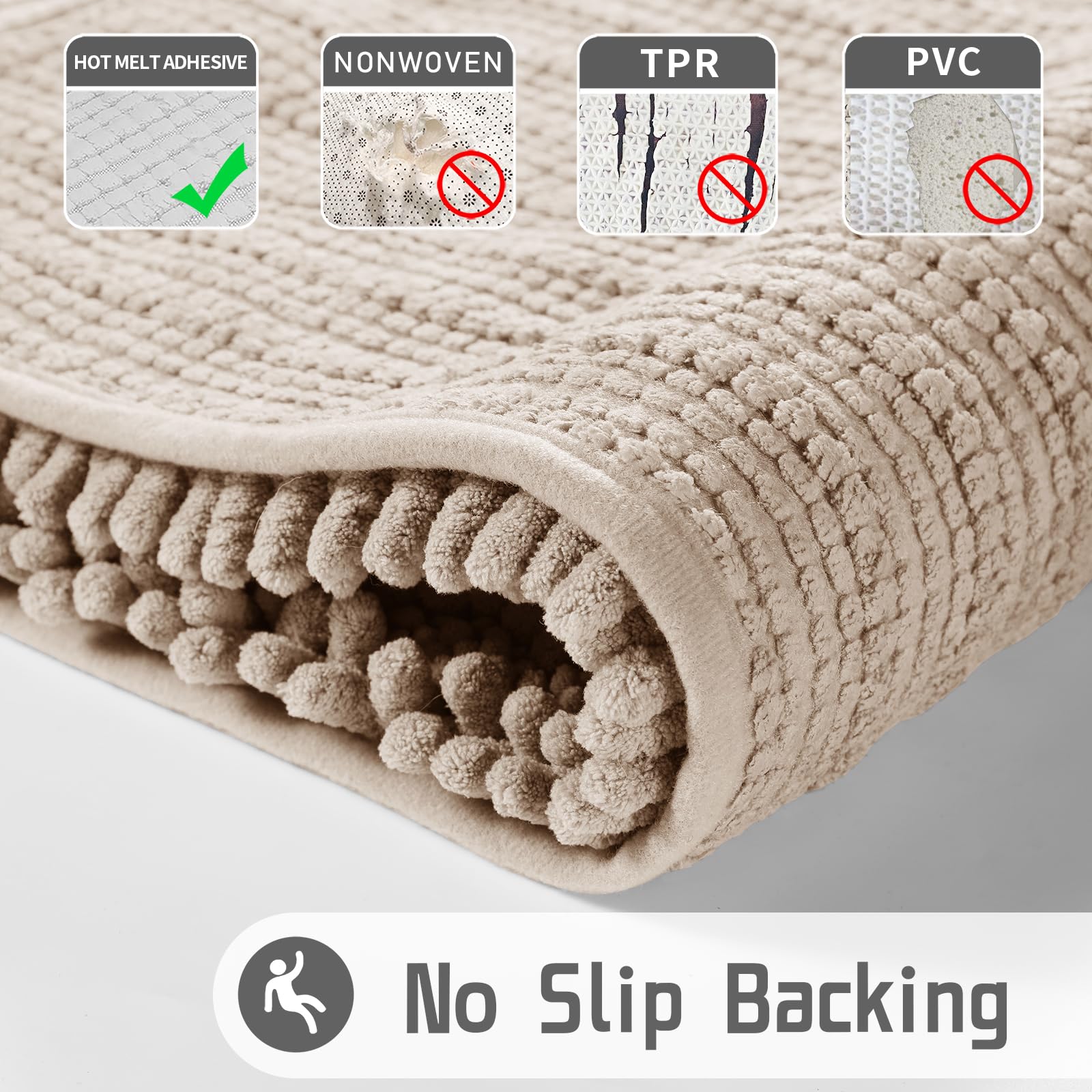 Premium Chenille Bathroom Rug Mat - 24
