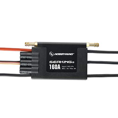Seaking PRO 160A Waterproof Brushless ESC Speed Controller for RC Racing Boats - High Performance RC Boat Accessories - Perfect for Competitive Racing & Hobbyist Watercraft Upgrades