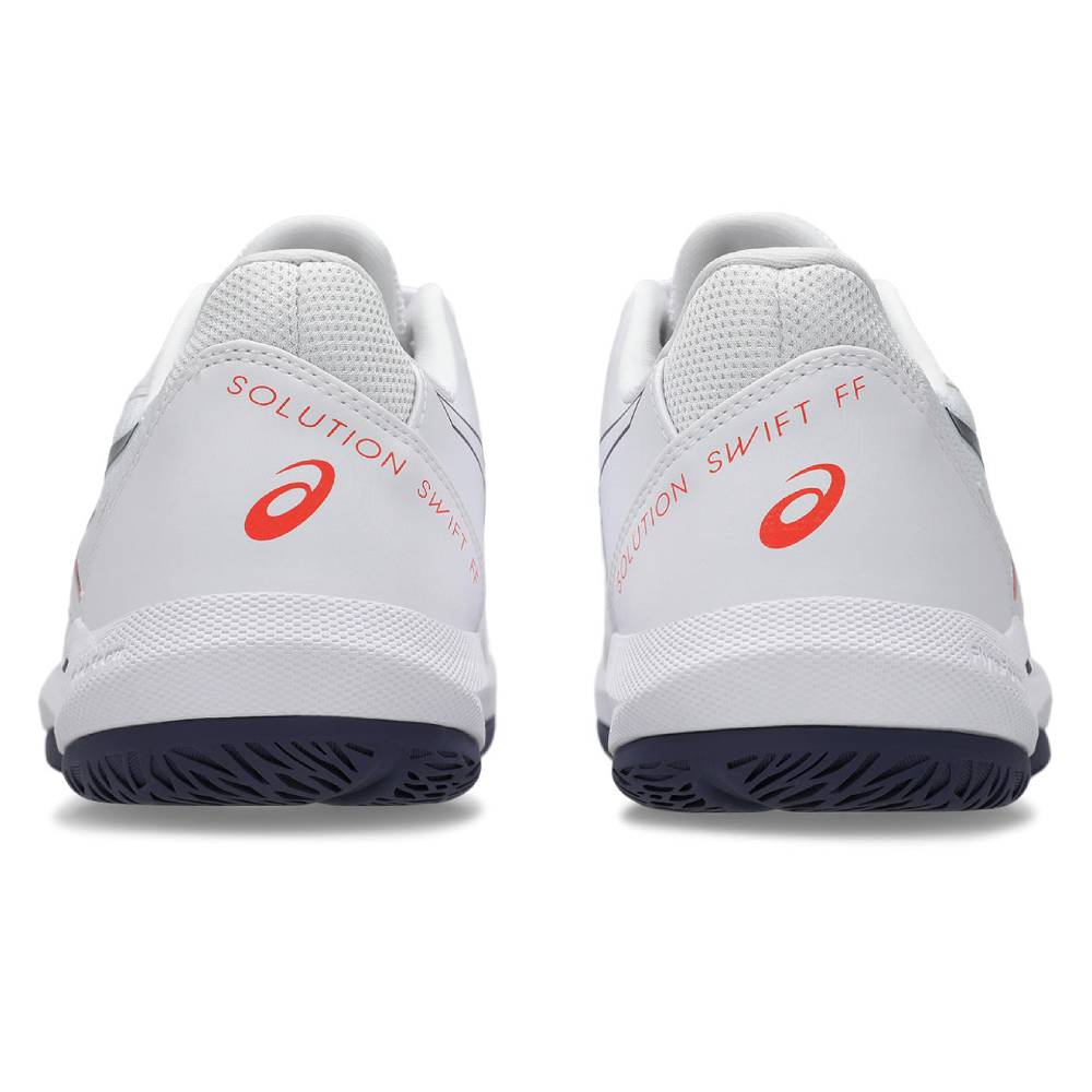 ASICS Solution Swift FF 2 Men's Tennis Shoes - Lightweight Performance Court Shoes for Men in White/Nova Orange - Perfect for Competitive Tennis Matches & Training Sessions