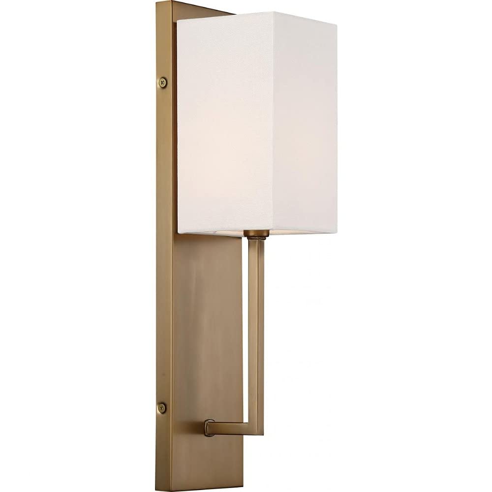 Nuvo Lighting 60/6692 Vesey 1 Light Wall Sconce - Burnished Brass Finish - Elegant Wall Light Fixture for Living Room, Bedroom & Hallway Lighting