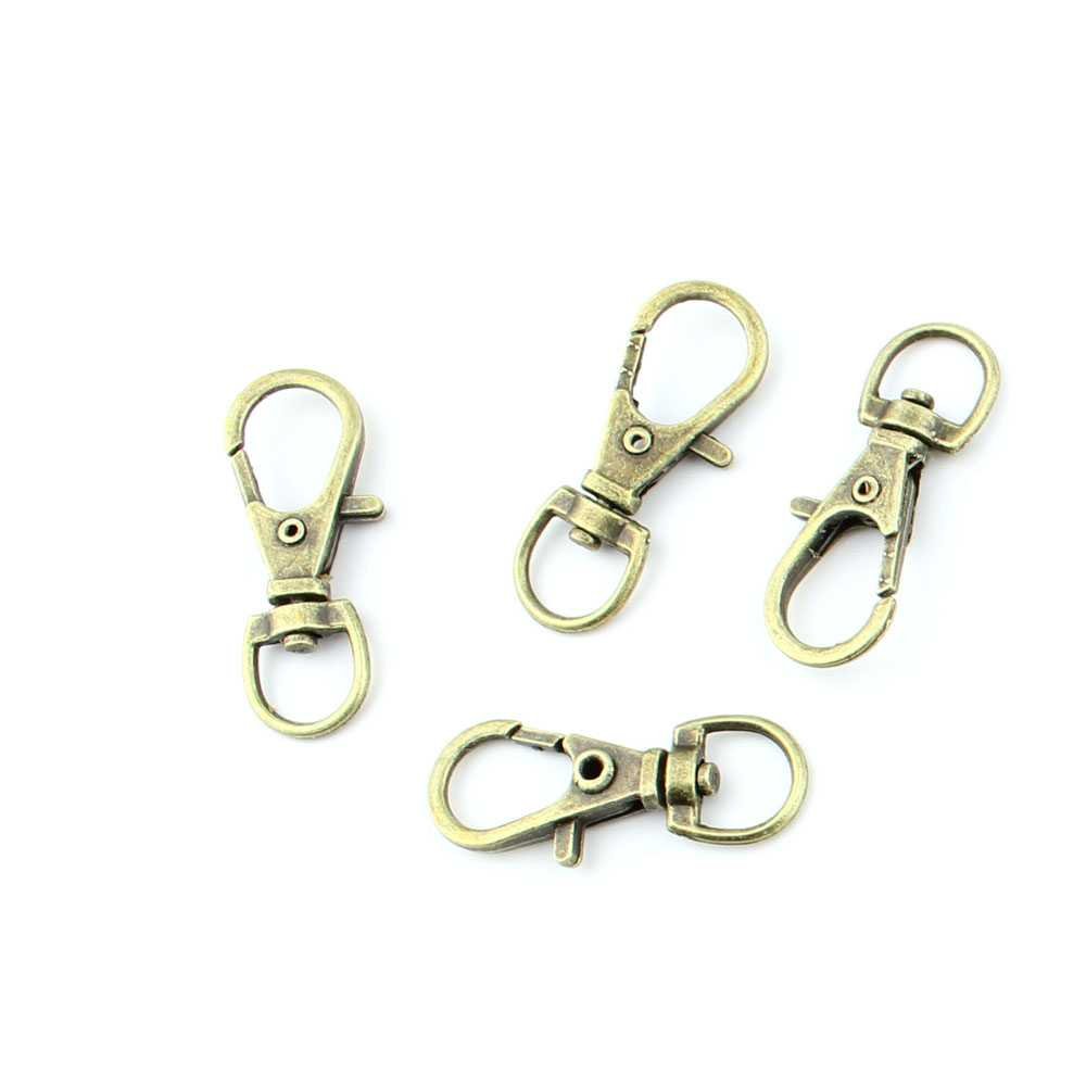 25-Piece Anti-Brass Fashion Jewelry Making Charms - 2053 Key Ring Clasps for DIY Necklace Pendants - Bulk Vintage Alloy Craft Supplies for Jewelry Findings & Wholesale - Perfect for Handmade Bracelets, Earrings & Keychains
