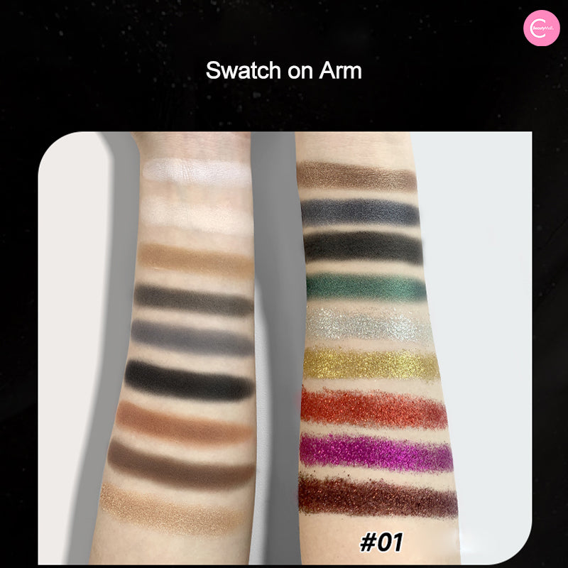 SUET NEI 18-Color Eyeshadow Palette - Highly Pigmented, Long-Lasting Makeup for Day & Night Looks | Perfect for Parties, Weddings & Everyday Wear