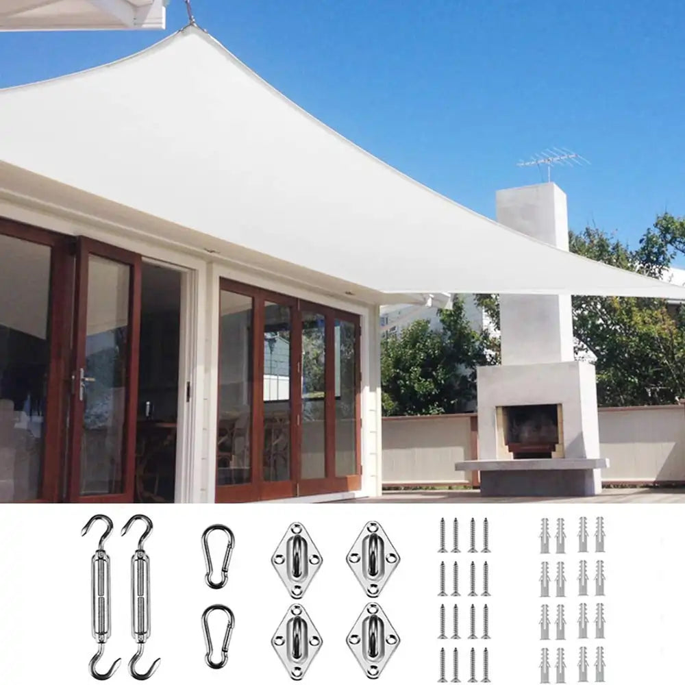 20' x 20' Square Shade Sail - UV Protection Outdoor Canopy for Patio, Garden, Pool & Backyard - Waterproof Sun Shade for Deck, Playground & Commercial Use