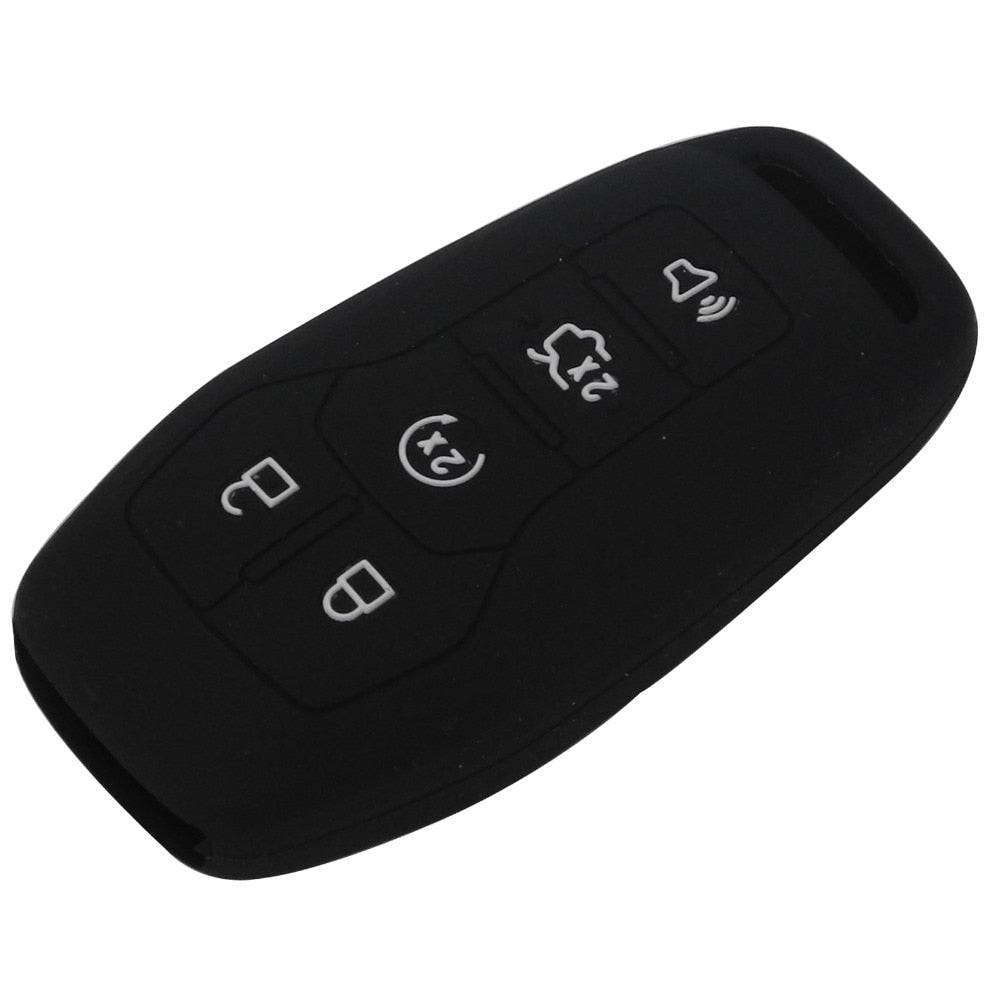Ford Remote Key Case Holder - Silicone Rubber Cover & Key Protector for 2015-2019 Ford Fusion, Explorer, Mustang, MKC, MKZ - Durable Protection for Daily Use & Outdoor Adventures