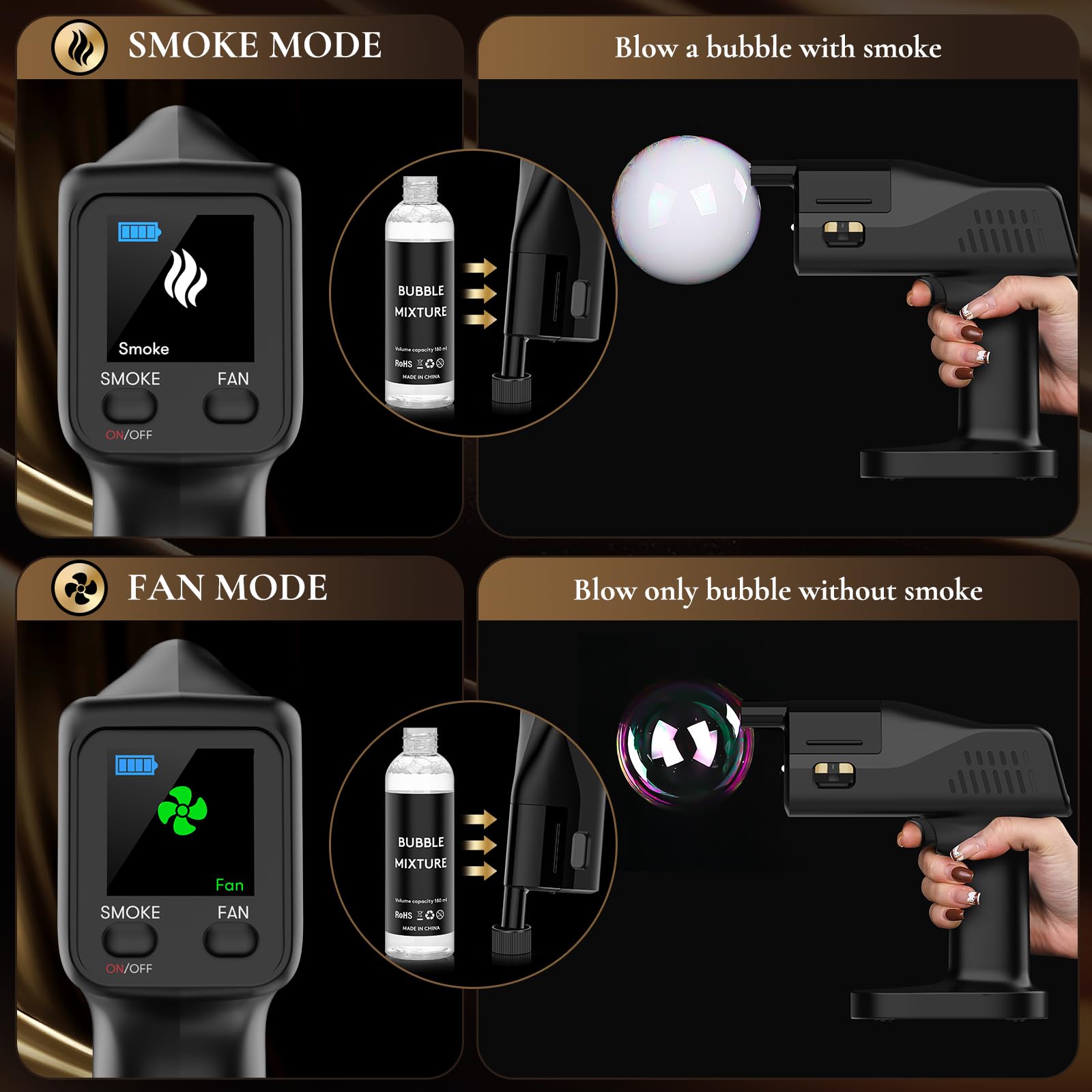 Premium Smoke Gun & Edible Bubble Maker Kit with Aromas - Enhance Cocktails & Food Flavors for Bars, Home Parties & Culinary Presentations