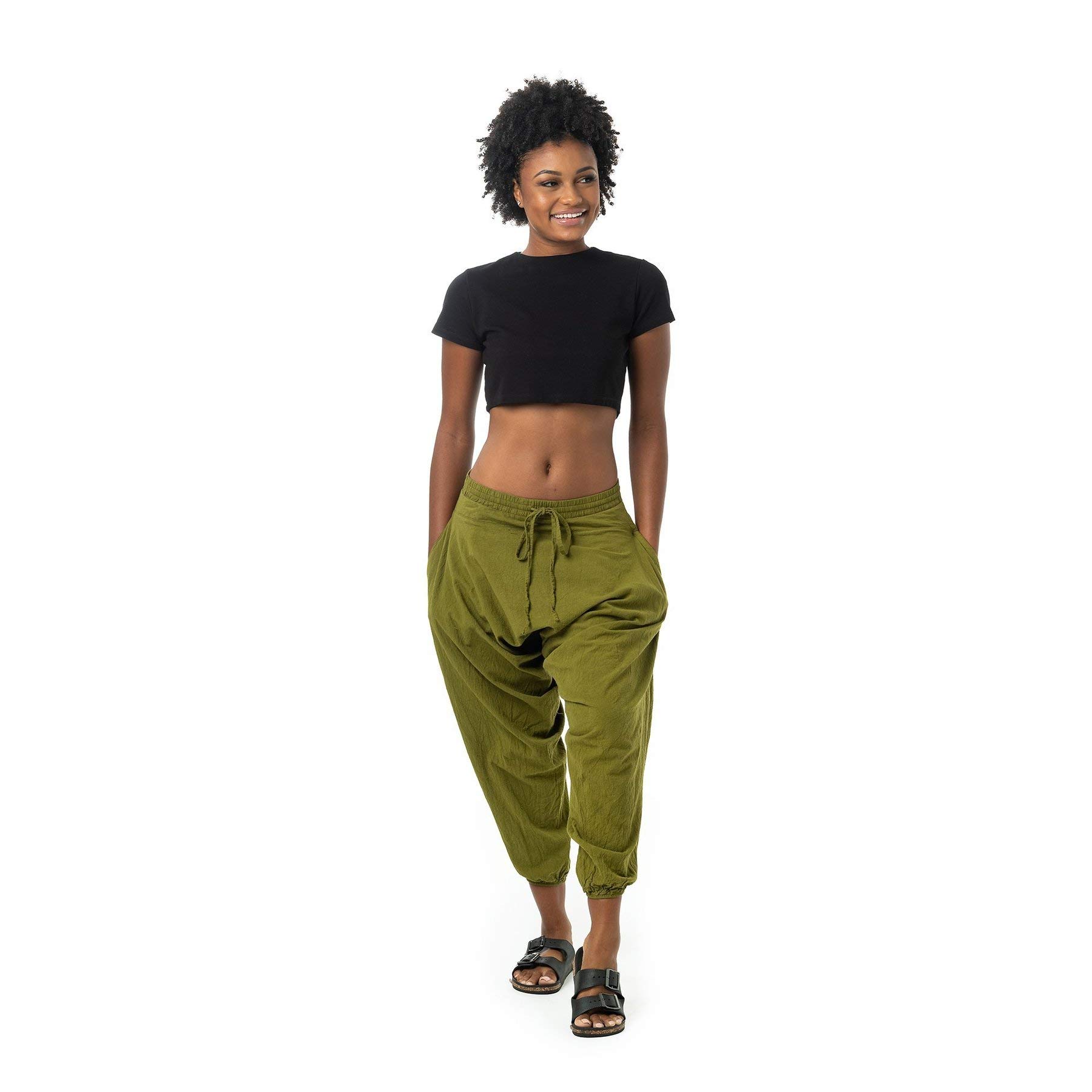 Buddha Pants Savannah Winter Harem Pants for Men & Women | 100% Cotton Boho Yoga Pants | Loose Fit Casual Lounge Wear | Perfect for Yoga, Meditation, Travel & Beach Vacations