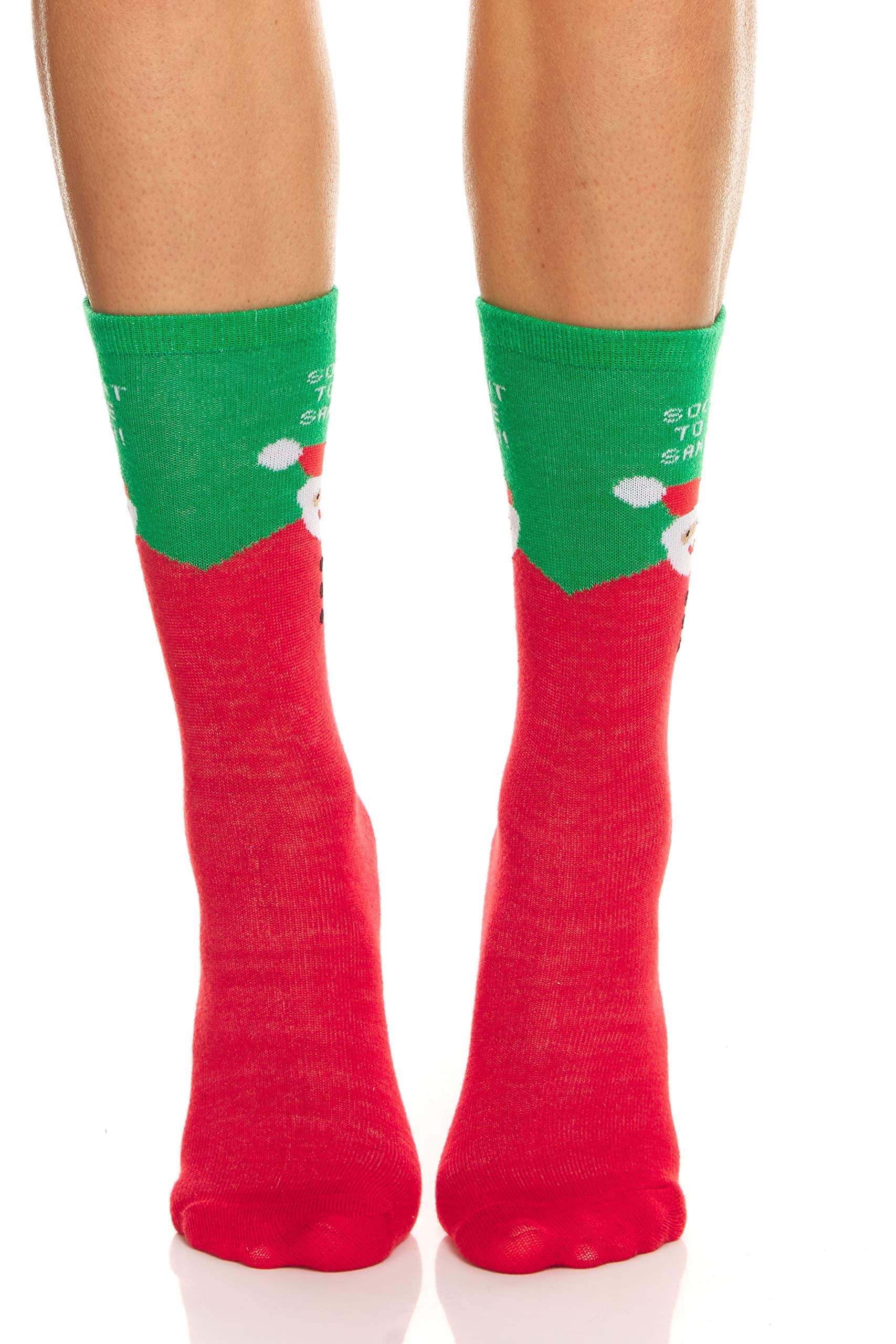 **Yacht & Smith Women's Christmas Socks - Fun Holiday Novelty Crew Socks, Festive Colorful Slipper Socks for Gifts, Stocking Stuffers & Cozy Winter Wear**