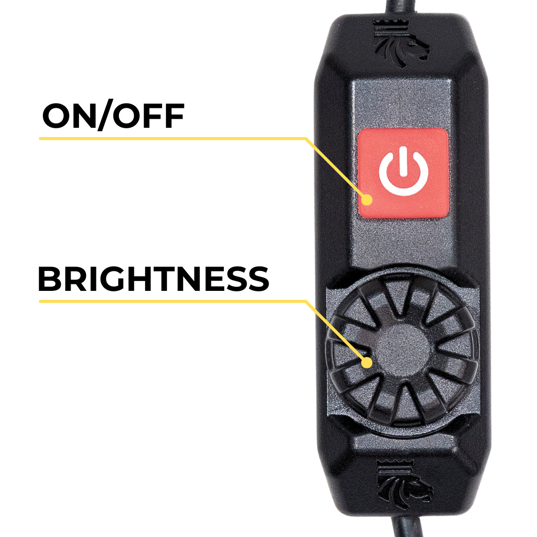 Rotary Dimmer Switch for Lights - Adjustable Brightness Control for Home, Office & Bedroom - Perfect for LED, CFL & Incandescent Bulbs