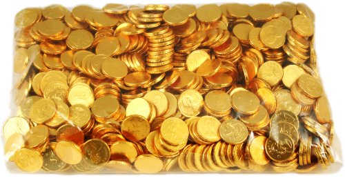 Bulk Gold Chocolate Coins - 500pcs Foil Wrapped Chocolate Coins for Parties, Favors, and Holiday Gifts | Kosher, Dairy-Free, Bulk Candy for Easter, Christmas, and Birthday Celebrations