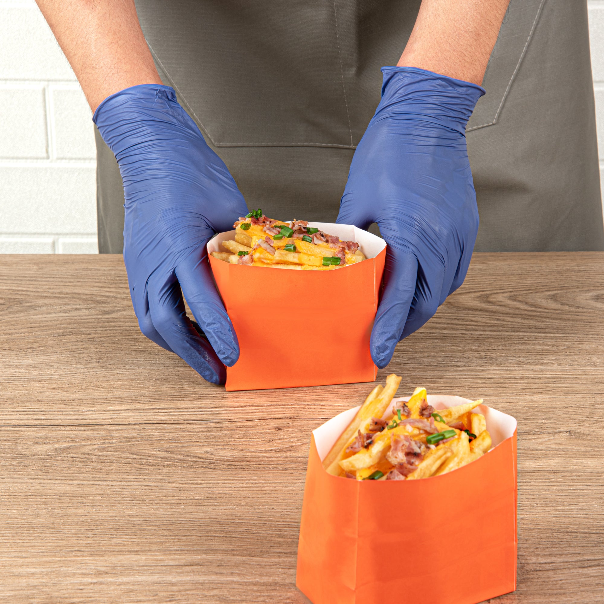 Eco-Friendly Orange Paper Snack Bags 3.75